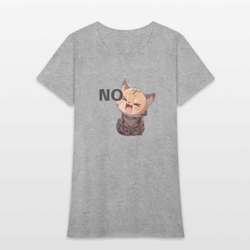 Angry Kawaii Bengal Cat kitten interjection “NO"