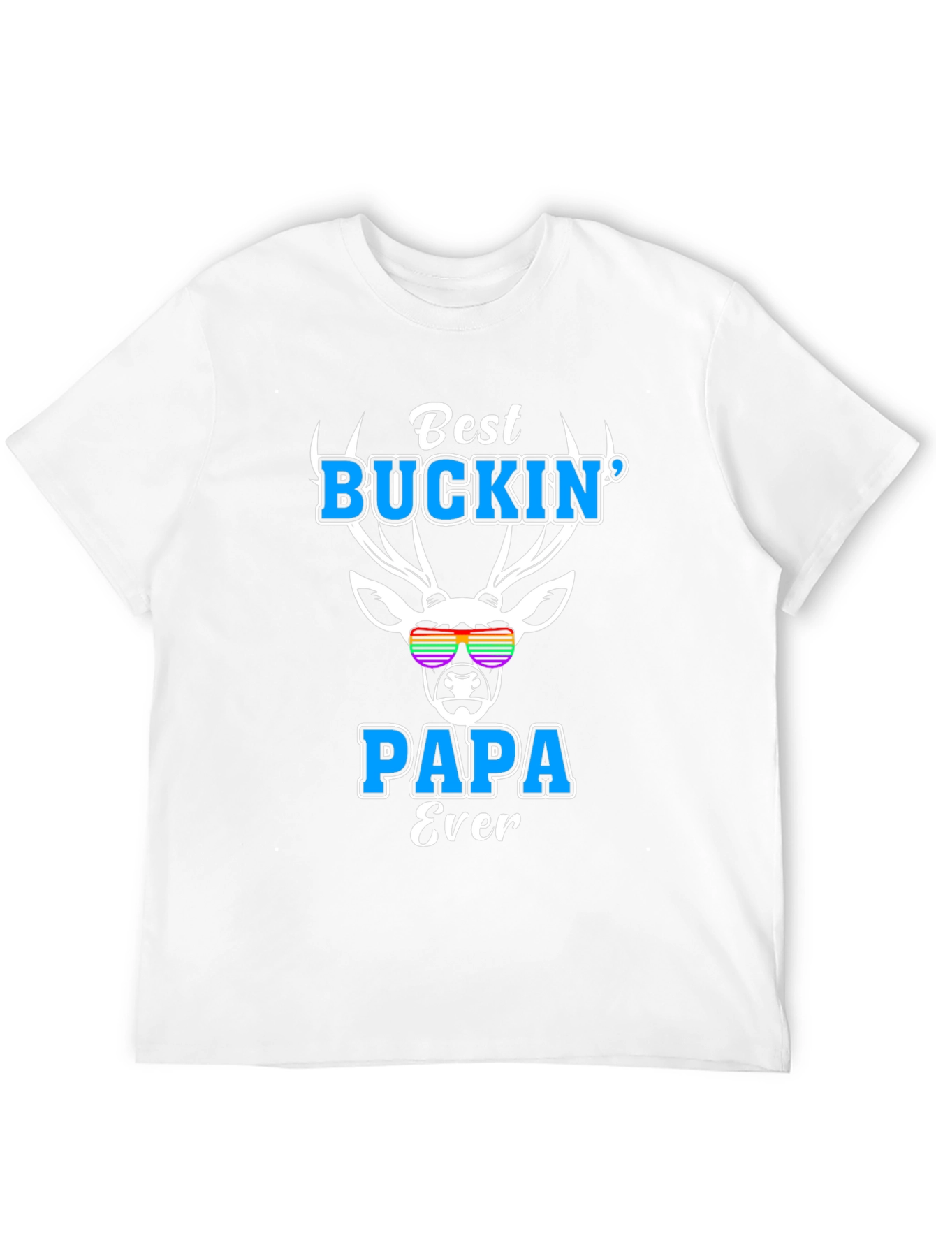 Best Buckin Papa Ever Black T-Shirt