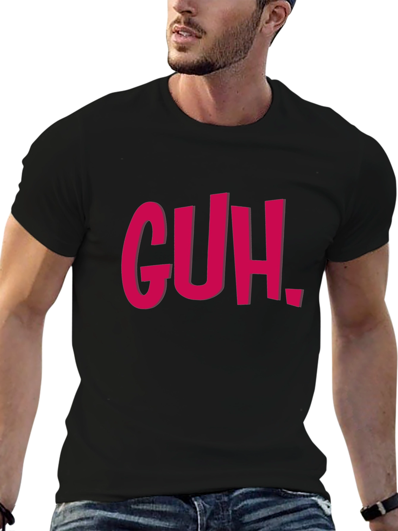 GUH. Graphic Tee - Black Casual T-Shirt