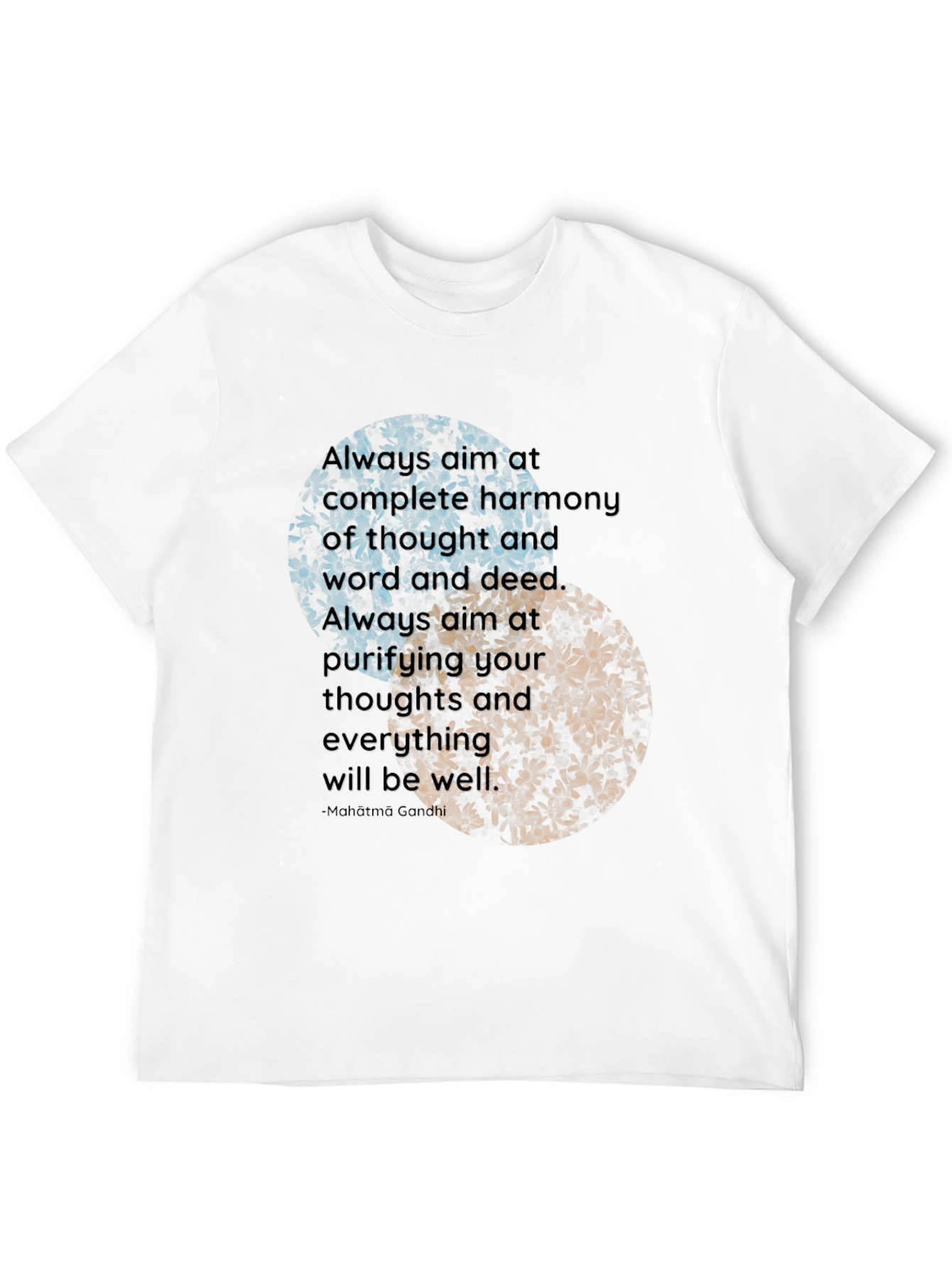 Yin Yang Floral T-Shirt - Harmony & Well-being