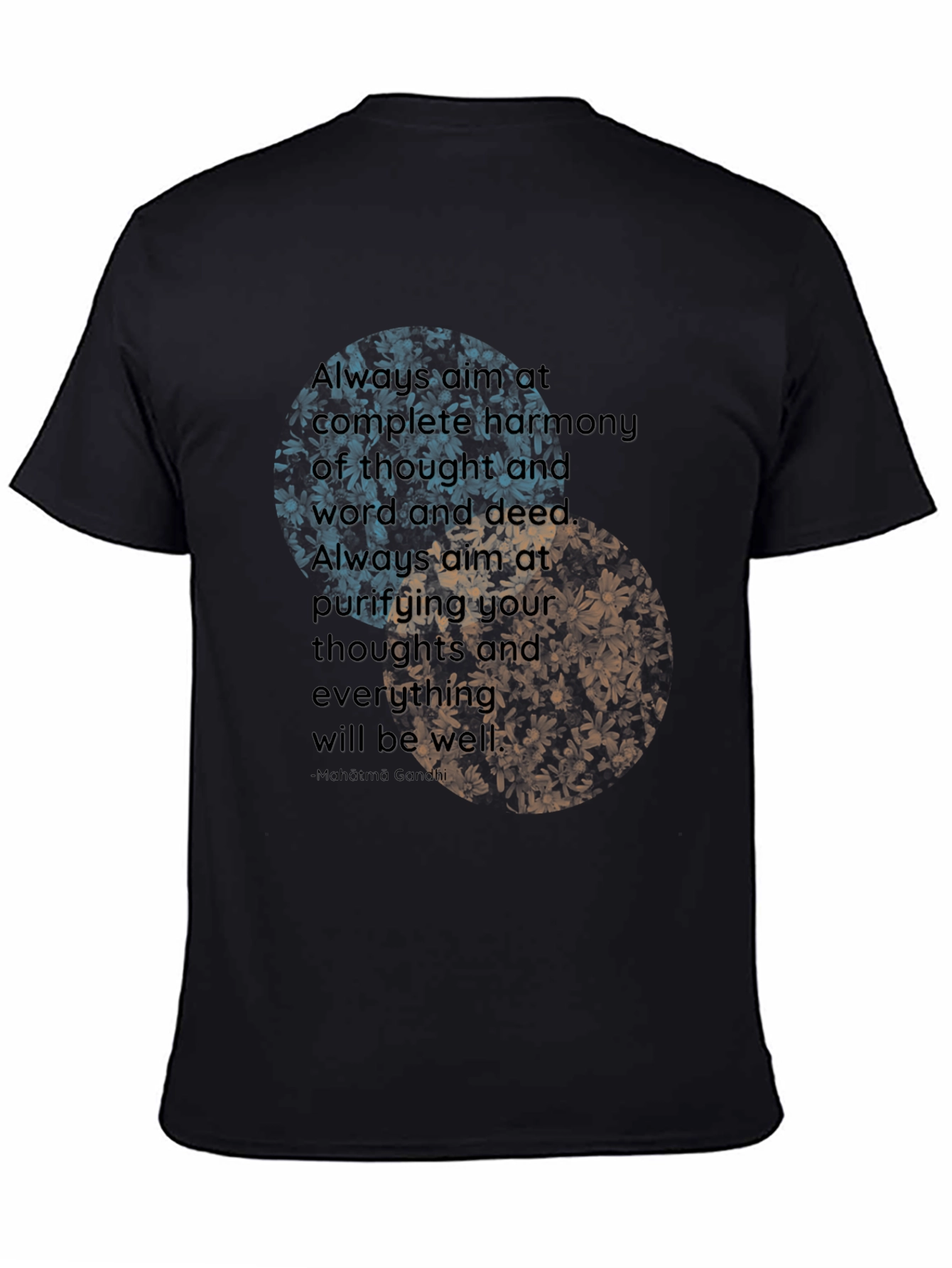 Yin Yang Floral T-Shirt - Harmony & Well-being