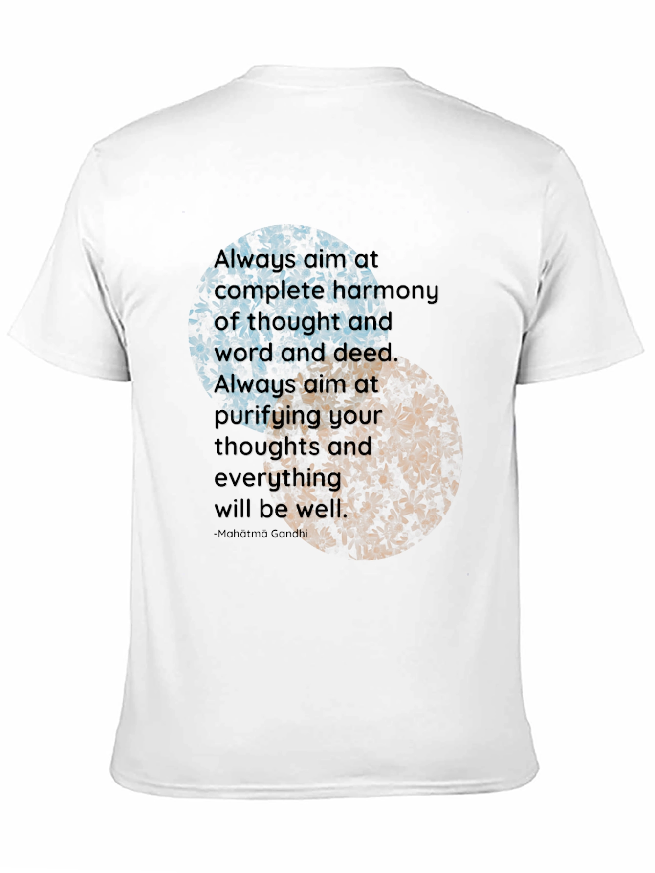 Yin Yang Floral T-Shirt - Harmony & Well-being