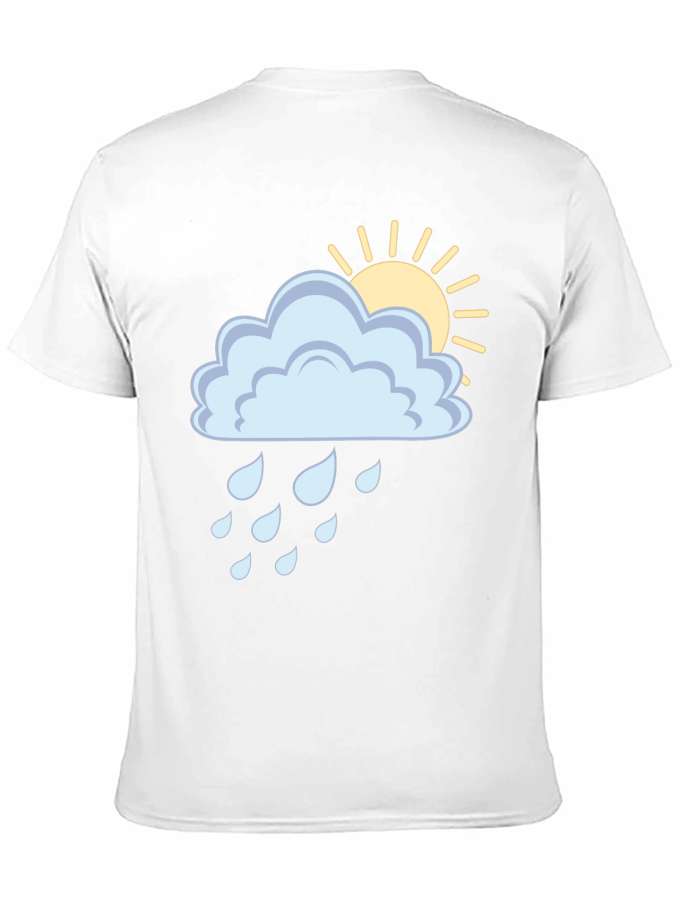 Cloud Rain Sun Graphic Tee - Black Unisex T-Shirt