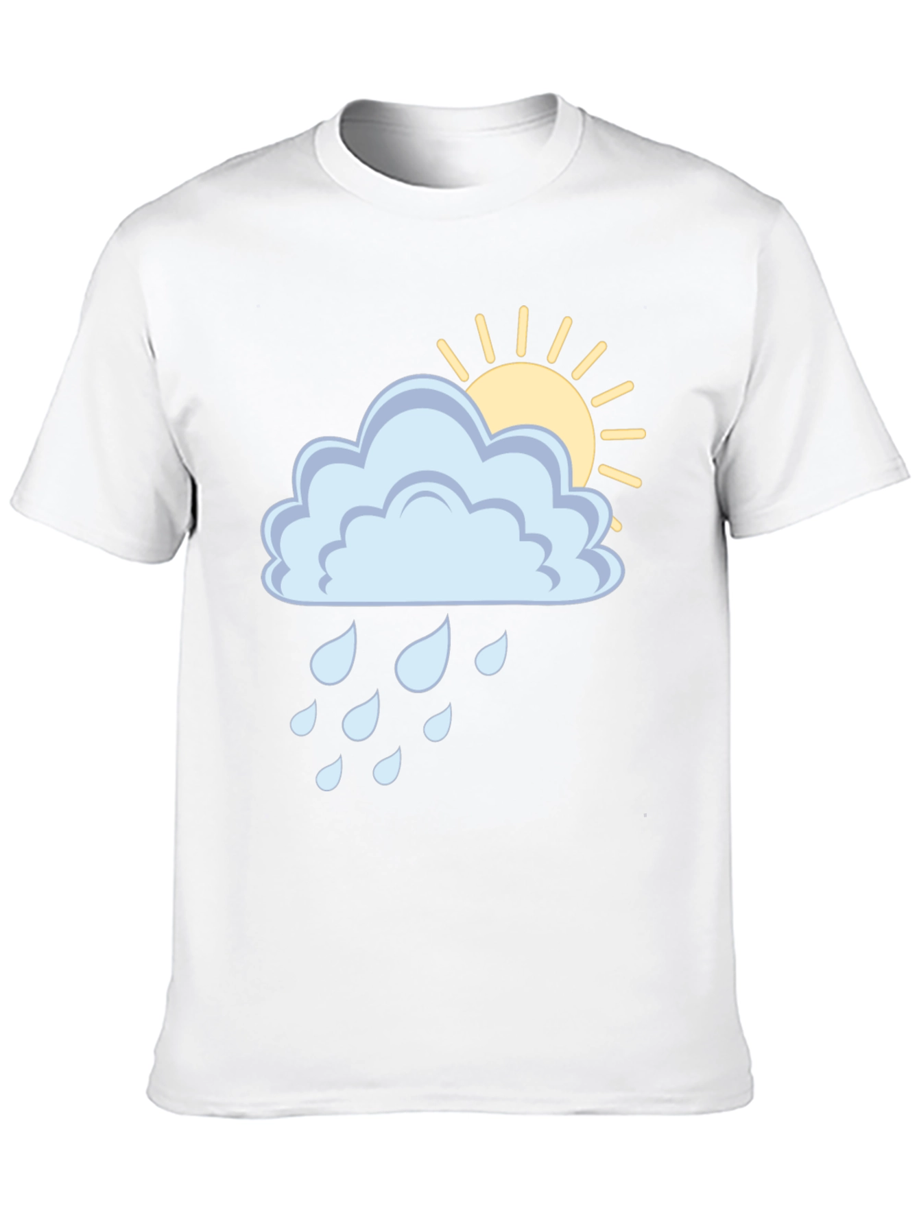 Cloud Rain Sun Graphic Tee - Black Unisex T-Shirt