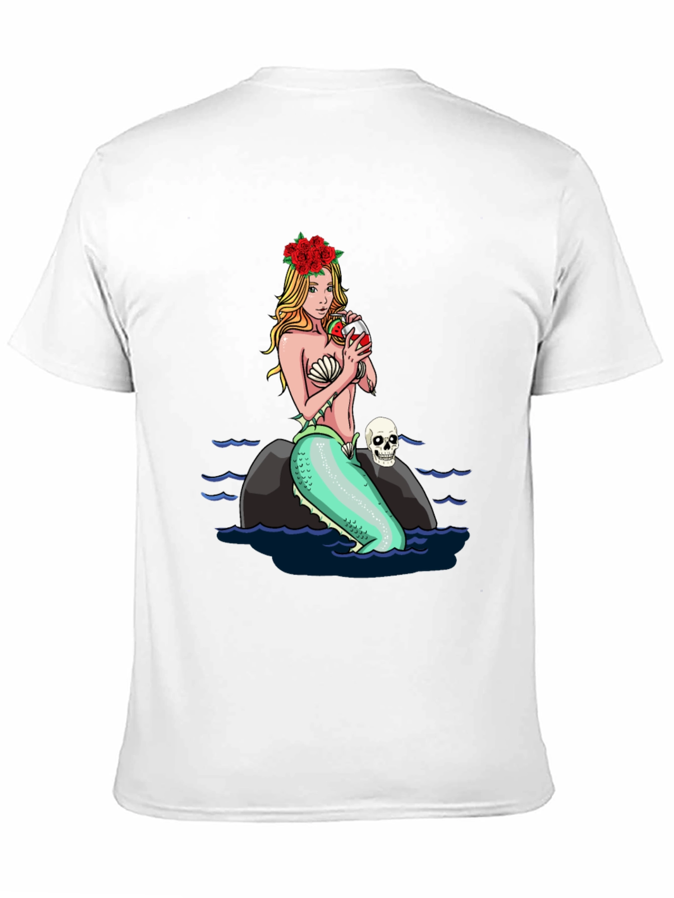 Mermaid Drinking Wine T-Shirt