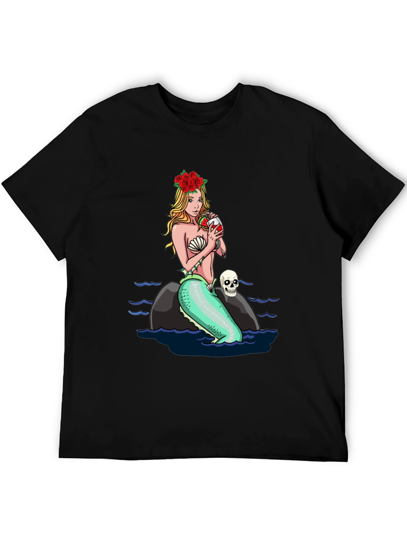 Mermaid Drinking Wine T-Shirt