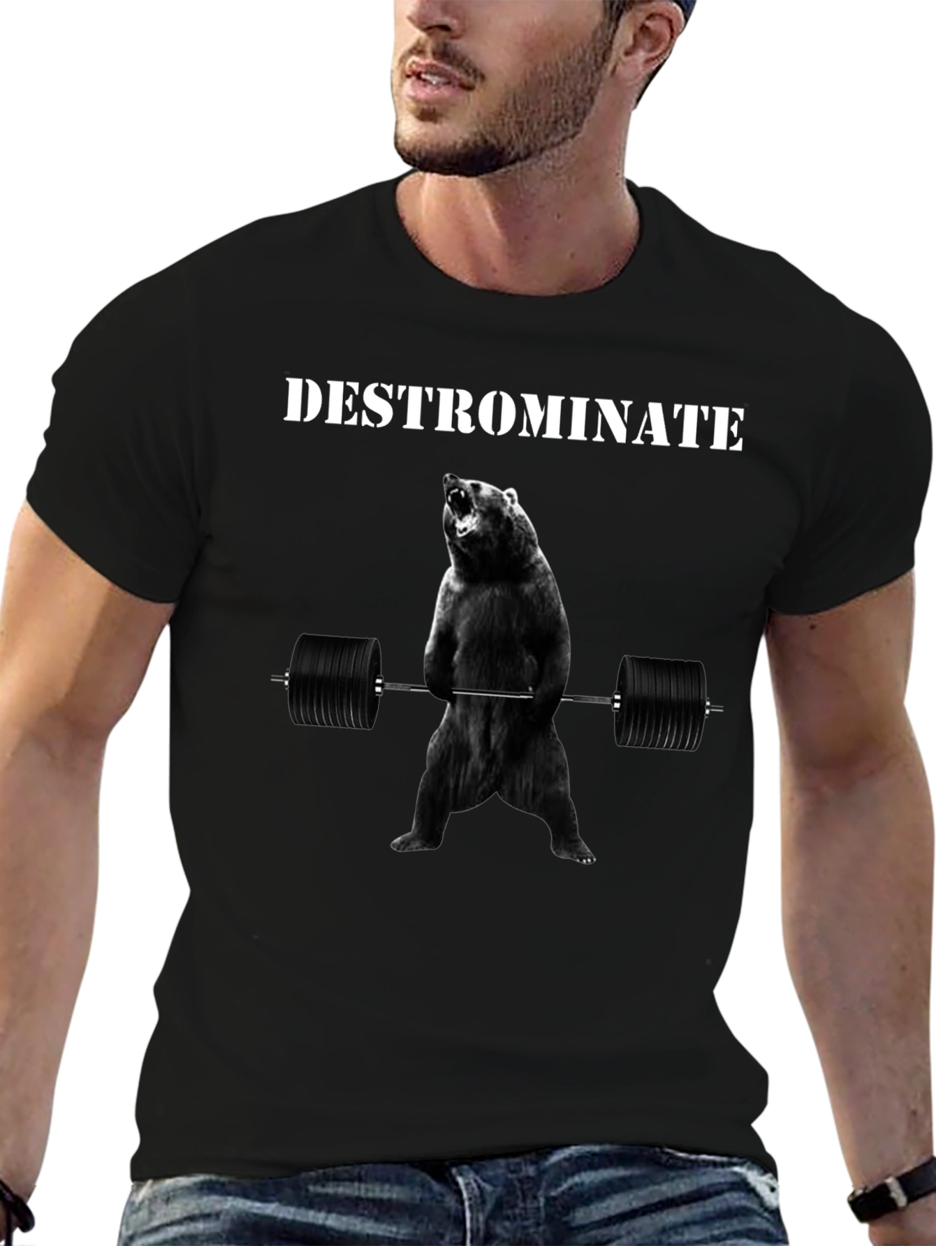 Destrominate Bear Lifting T-Shirt