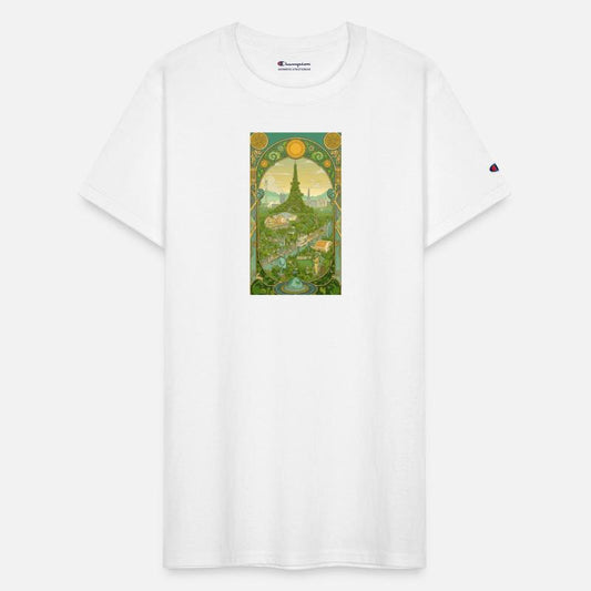 Art Nouveau Inspired Cityscape Skyline