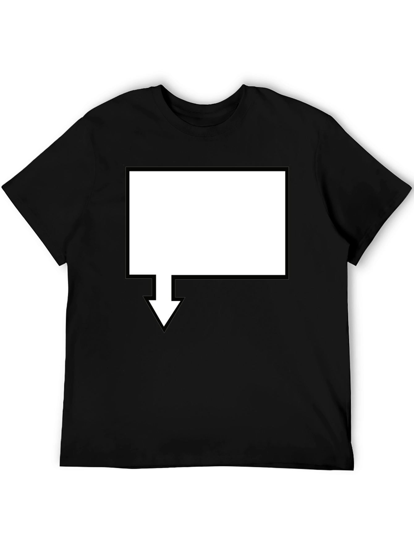 Mens Black Graphic Tee - Arrow Design
