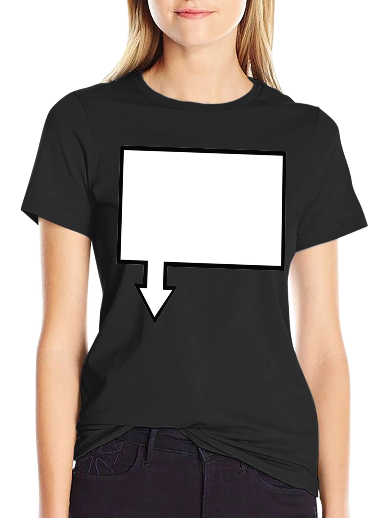 Mens Black Graphic Tee - Arrow Design