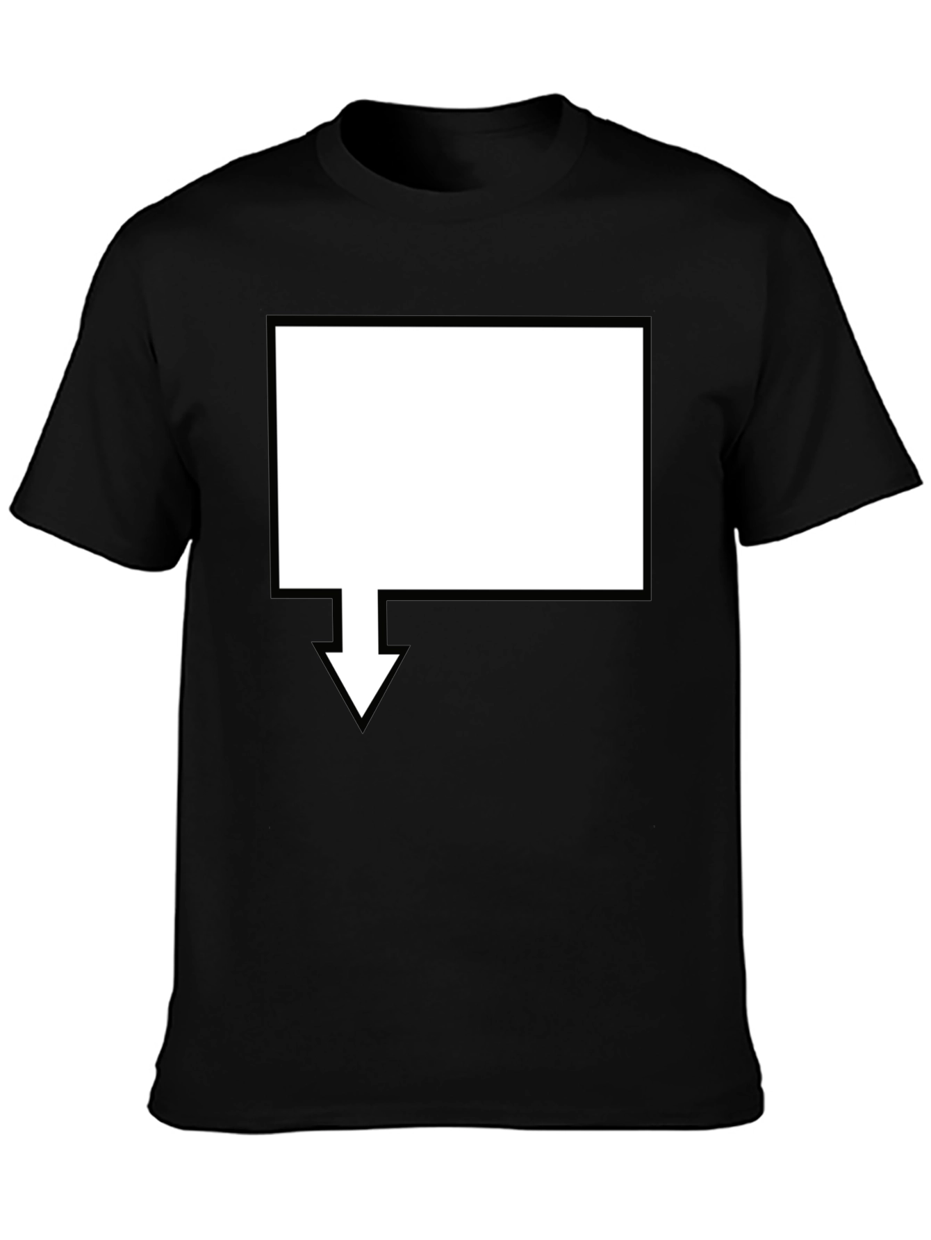 Mens Black Graphic Tee - Arrow Design