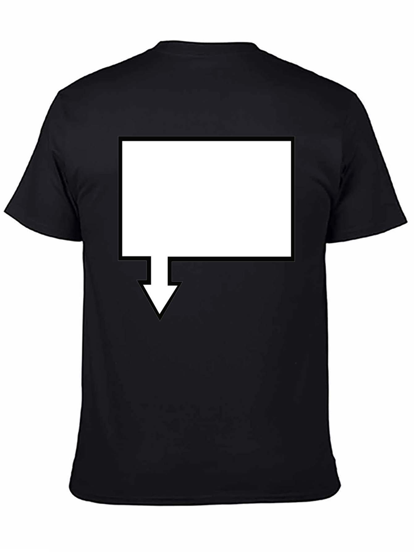 Mens Black Graphic Tee - Arrow Design