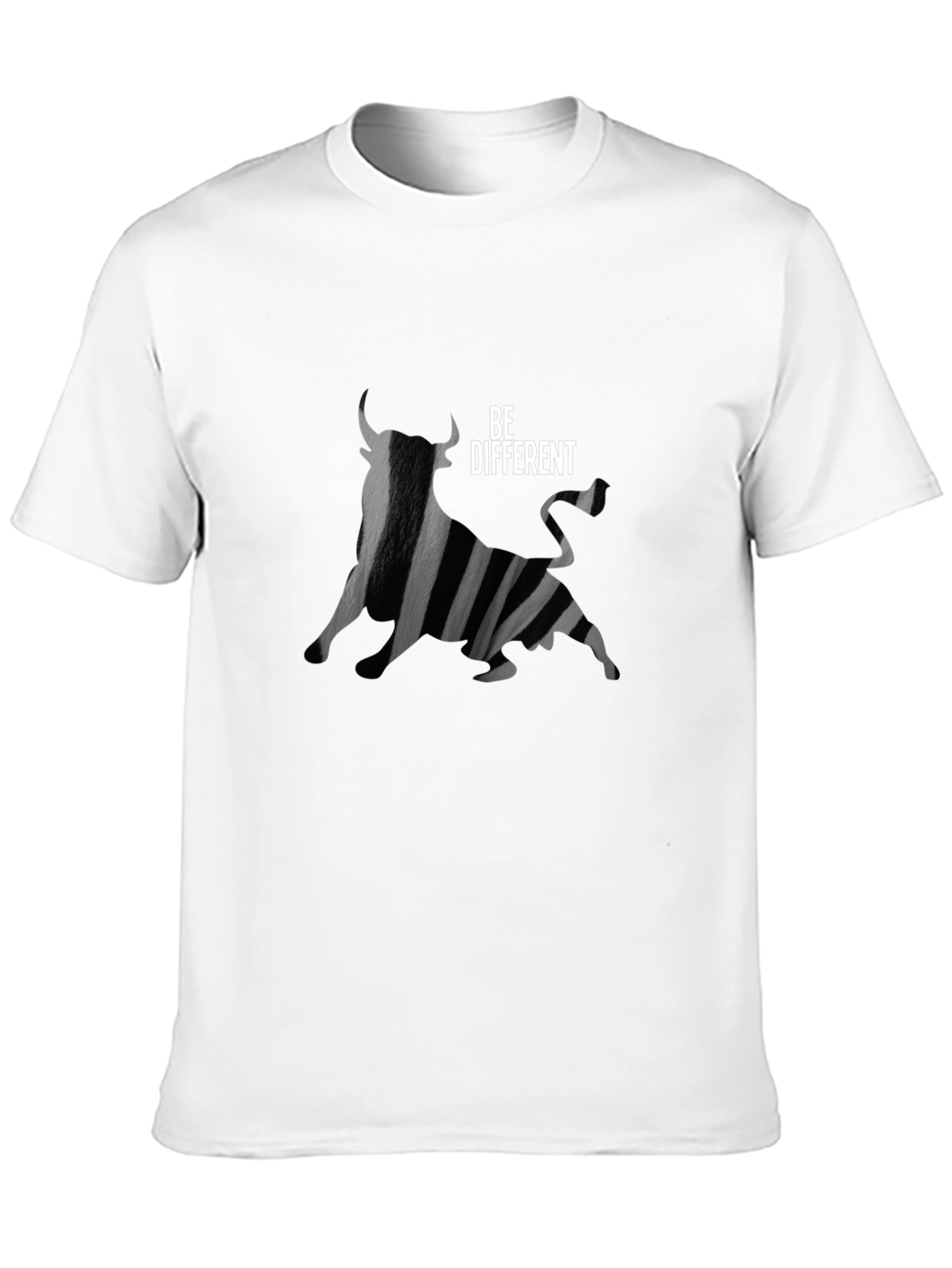 Be Different Bull Graphic Tee - Black