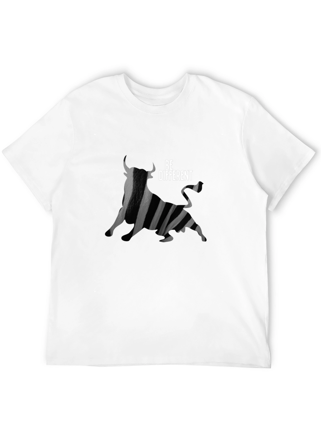 Be Different Bull Graphic Tee - Black