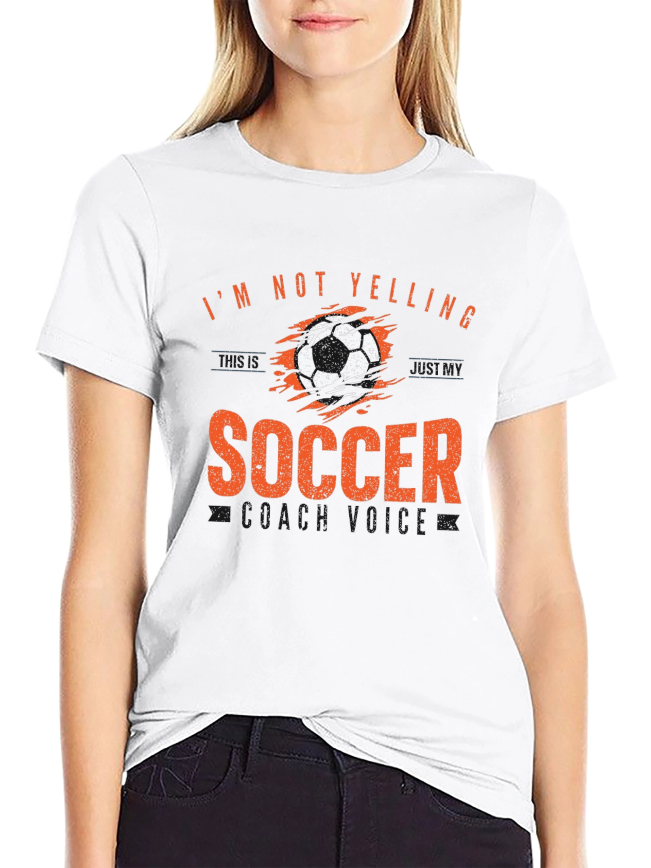 Funny Soccer Coach T-Shirt - Im Not Yelling
