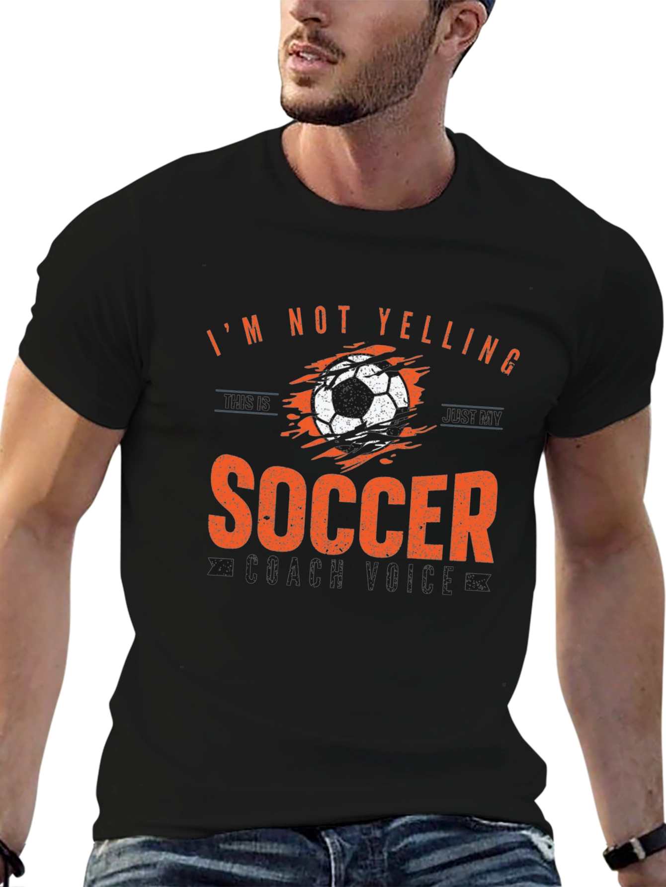 Funny Soccer Coach T-Shirt - Im Not Yelling