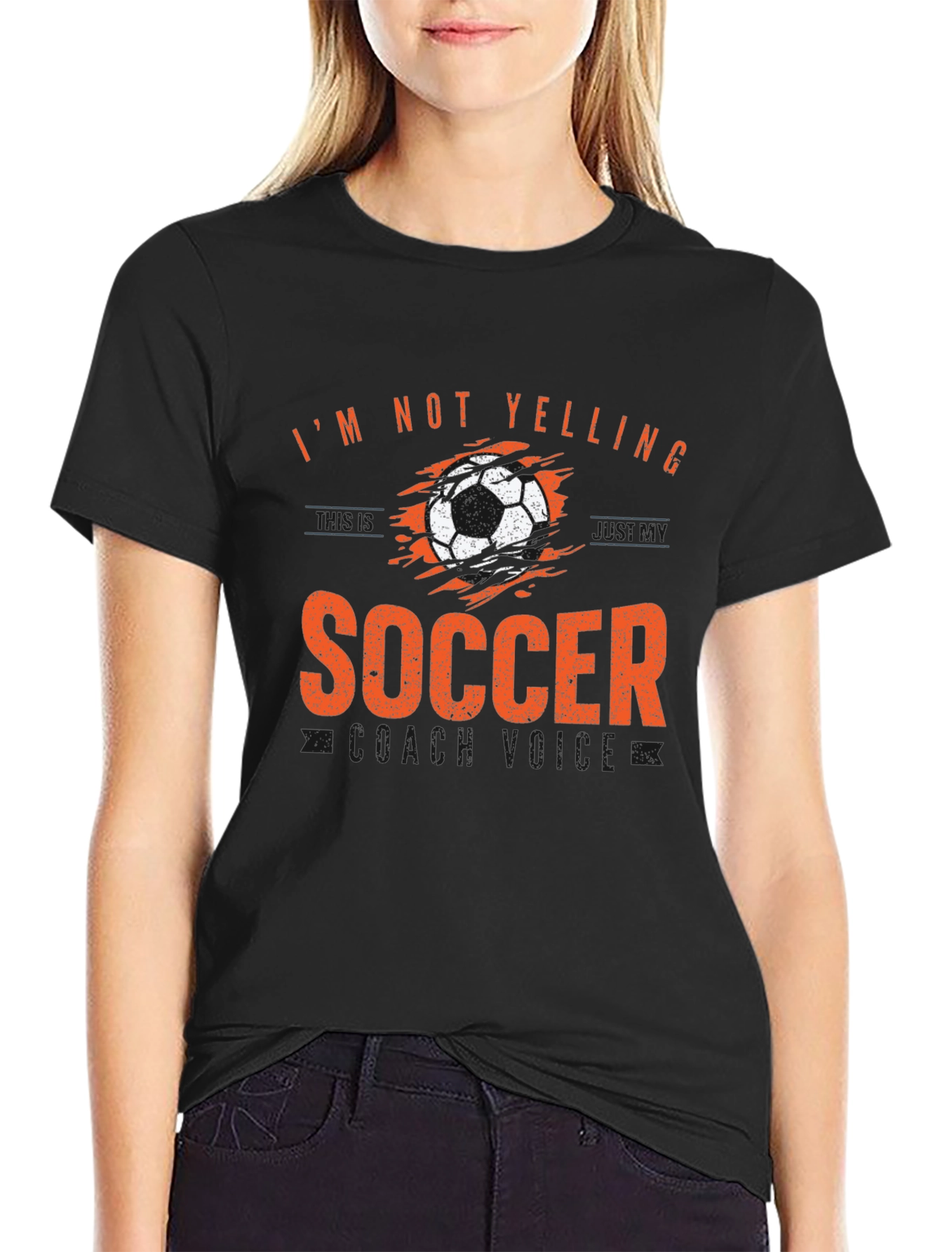 Funny Soccer Coach T-Shirt - Im Not Yelling
