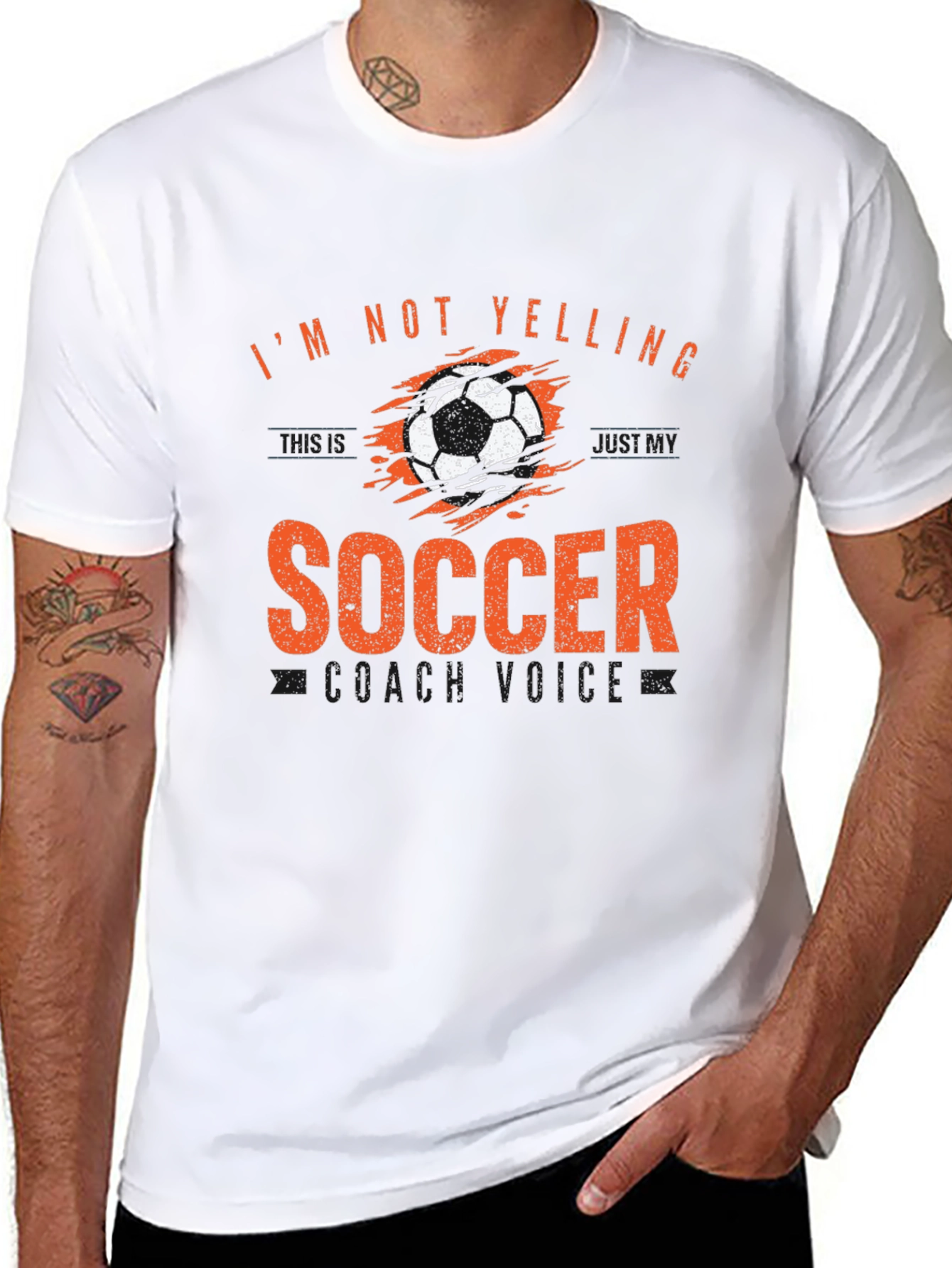Funny Soccer Coach T-Shirt - Im Not Yelling