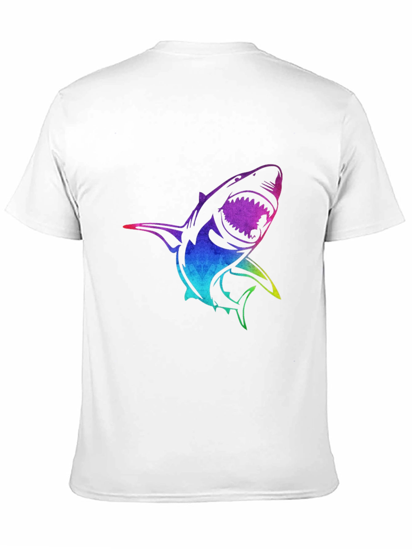 Rainbow Shark Graphic Black T-Shirt