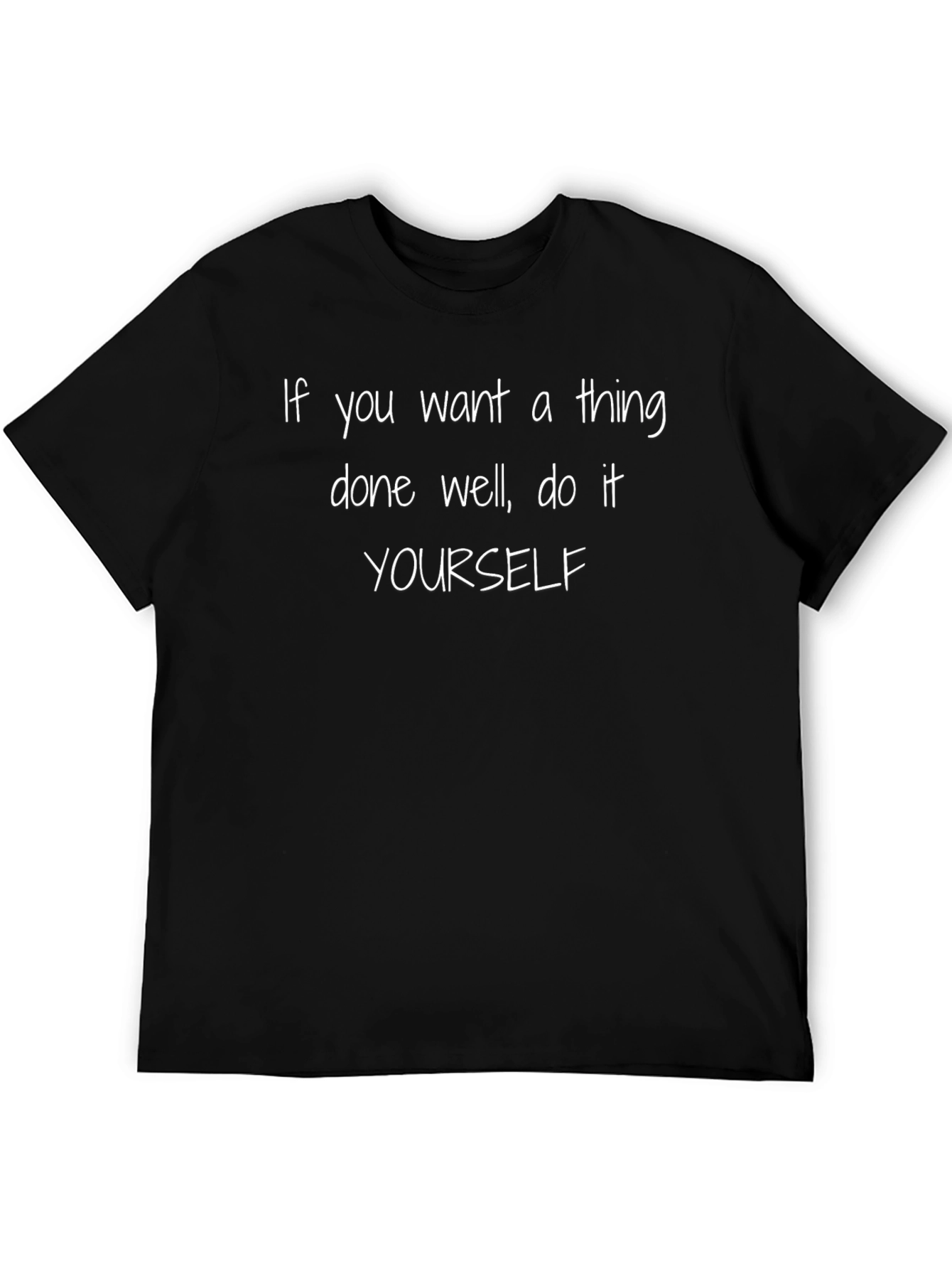 DIY Quote T-Shirt - Black Cotton Graphic Tee