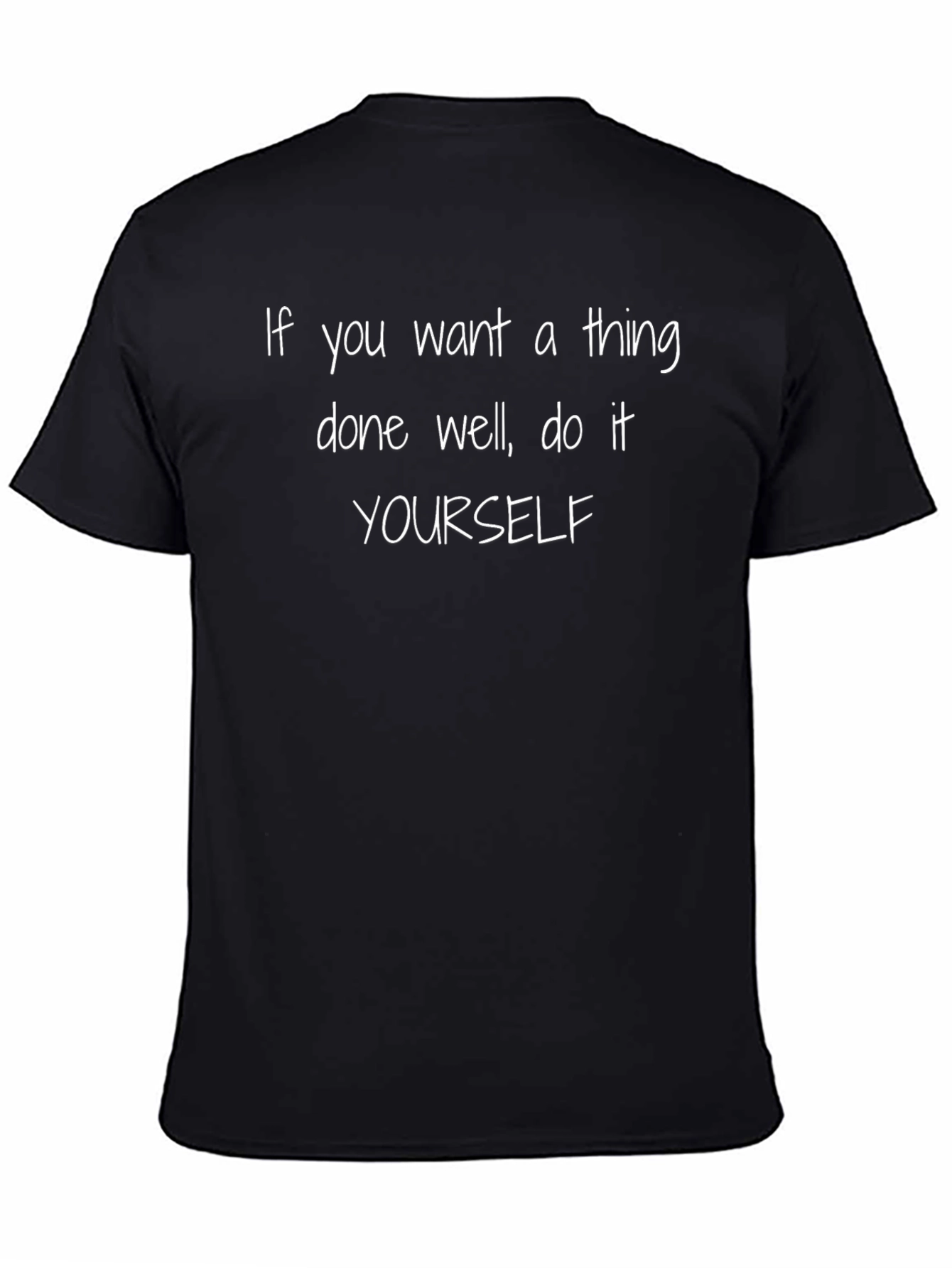 DIY Quote T-Shirt - Black Cotton Graphic Tee