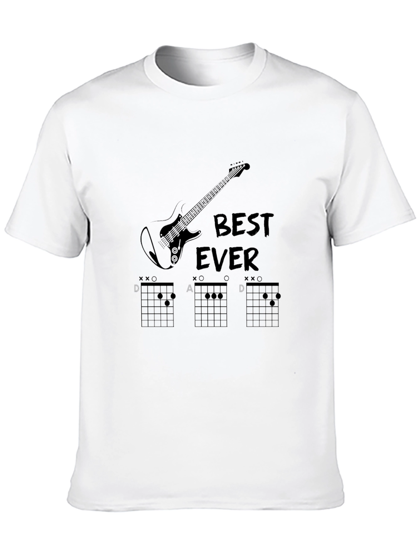 Best Ever Guitar Chords Graphic Tee - Black