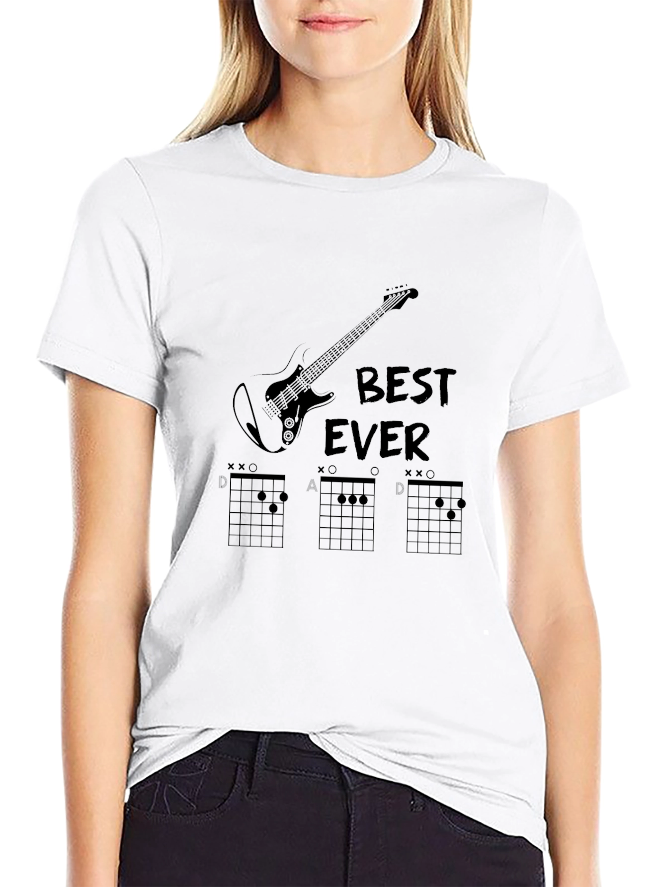 Best Ever Guitar Chords Graphic Tee - Black