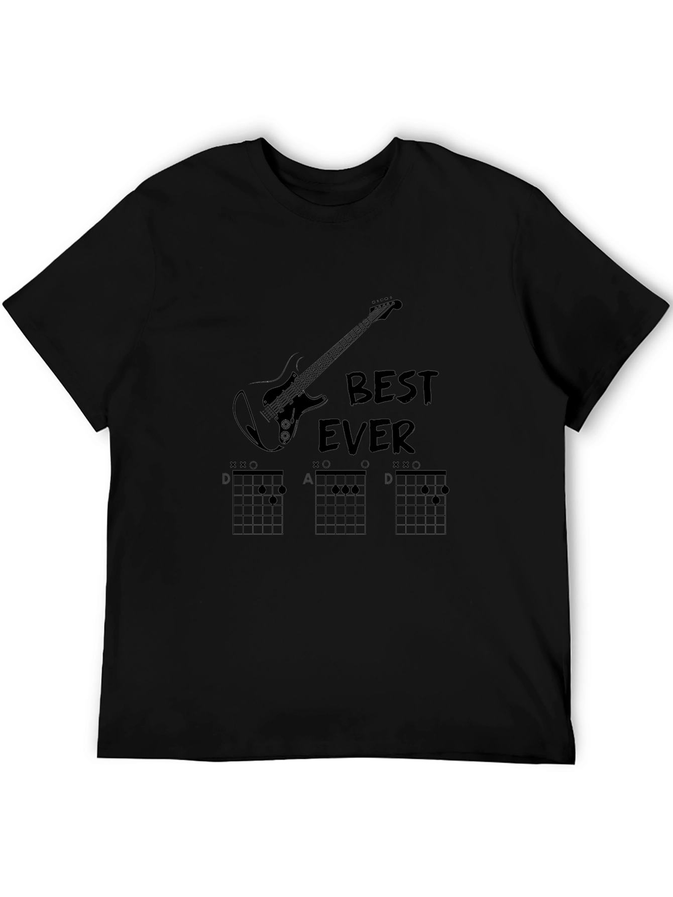 Best Ever Guitar Chords Graphic Tee - Black