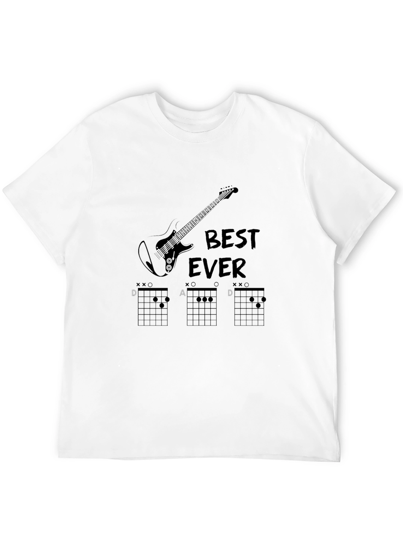 Best Ever Guitar Chords Graphic Tee - Black