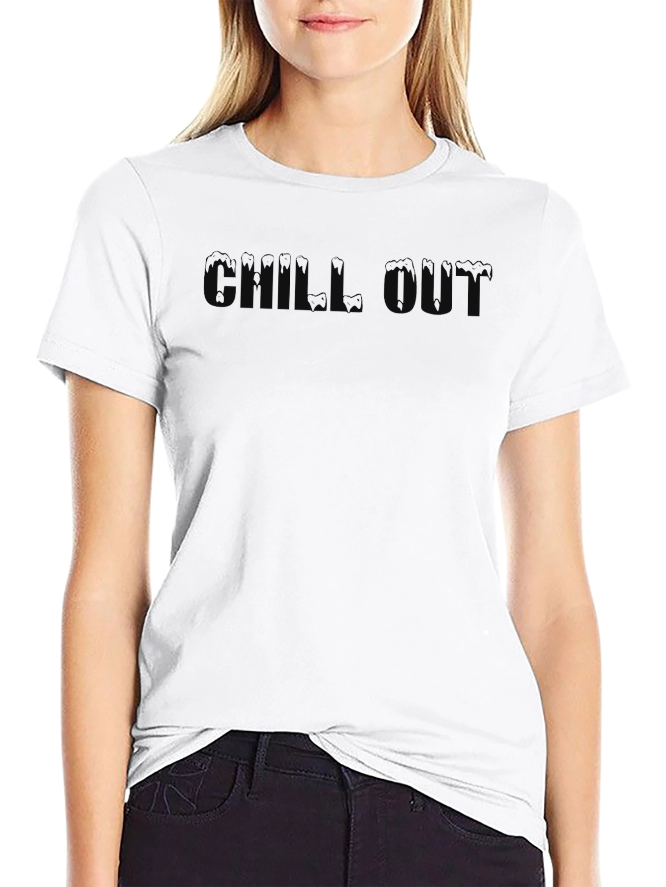 Chill Out Black Graphic T-Shirt