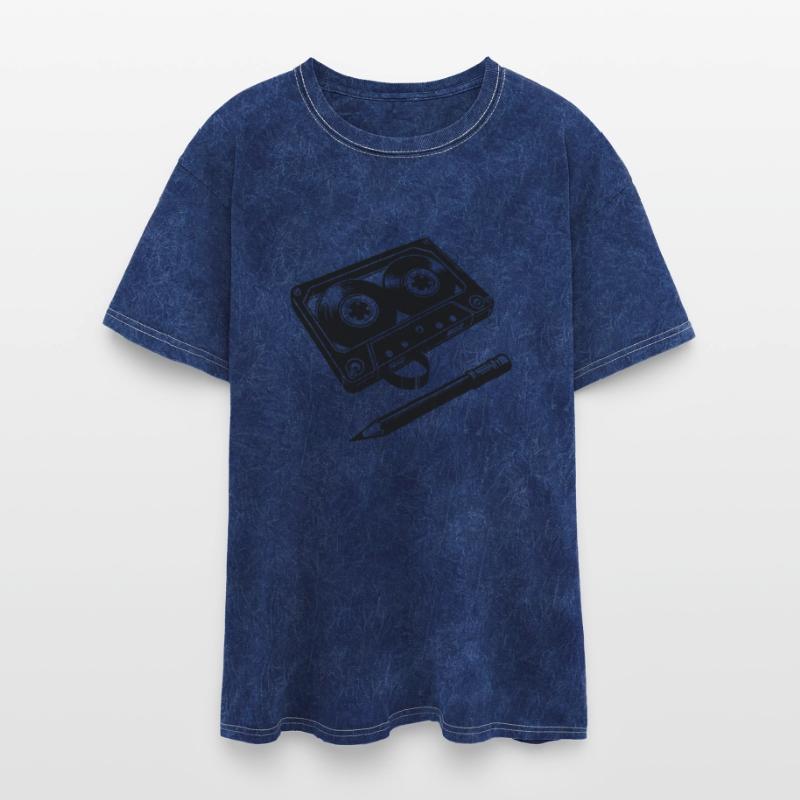 audio tape with a pencil funny t shirt design