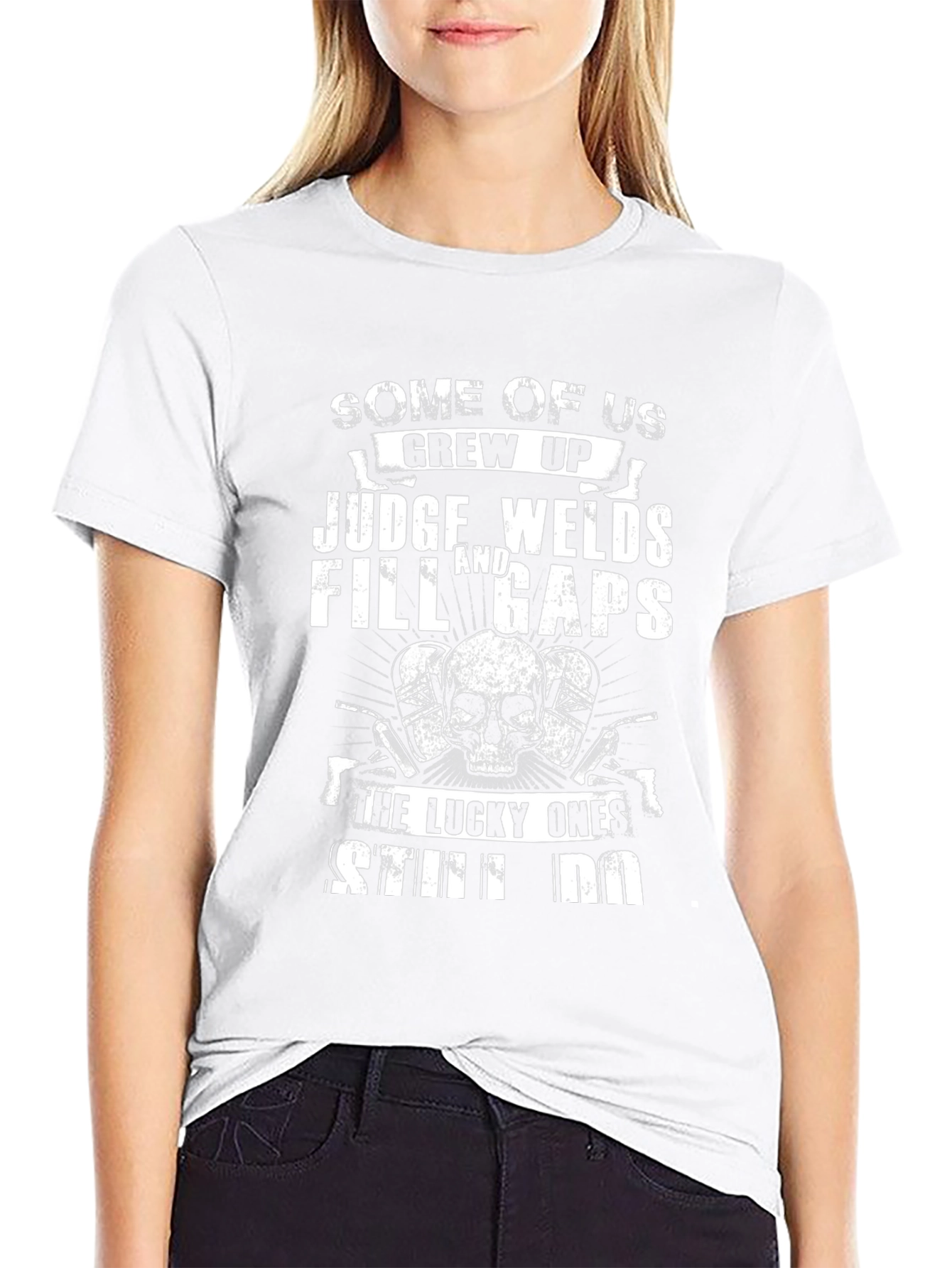 Welders Skull Graphic T-Shirt - Lucky Ones Still Do