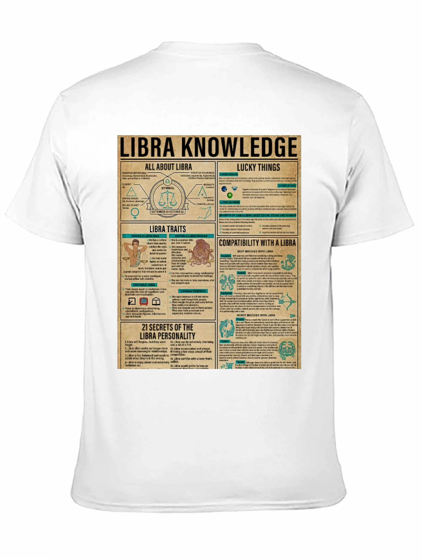Libra Knowledge T-Shirt: Zodiac Sign Tee