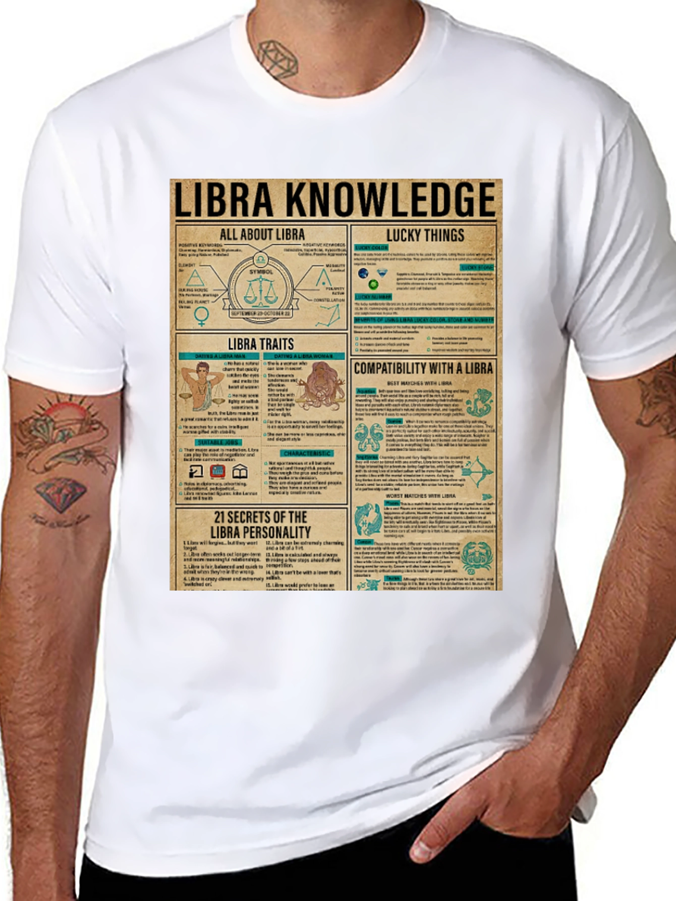 Libra Knowledge T-Shirt: Zodiac Sign Tee