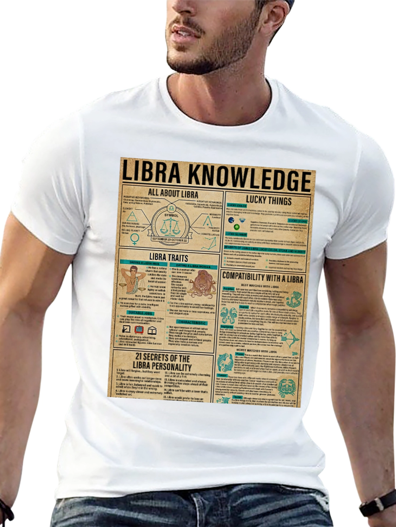 Libra Knowledge T-Shirt: Zodiac Sign Tee