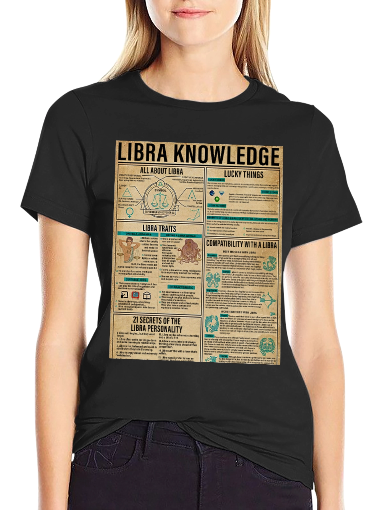 Libra Knowledge T-Shirt: Zodiac Sign Tee