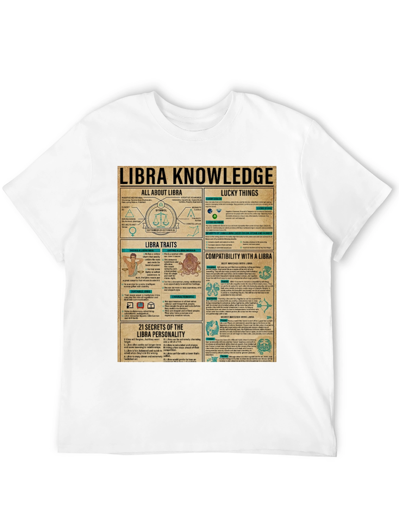 Libra Knowledge T-Shirt: Zodiac Sign Tee