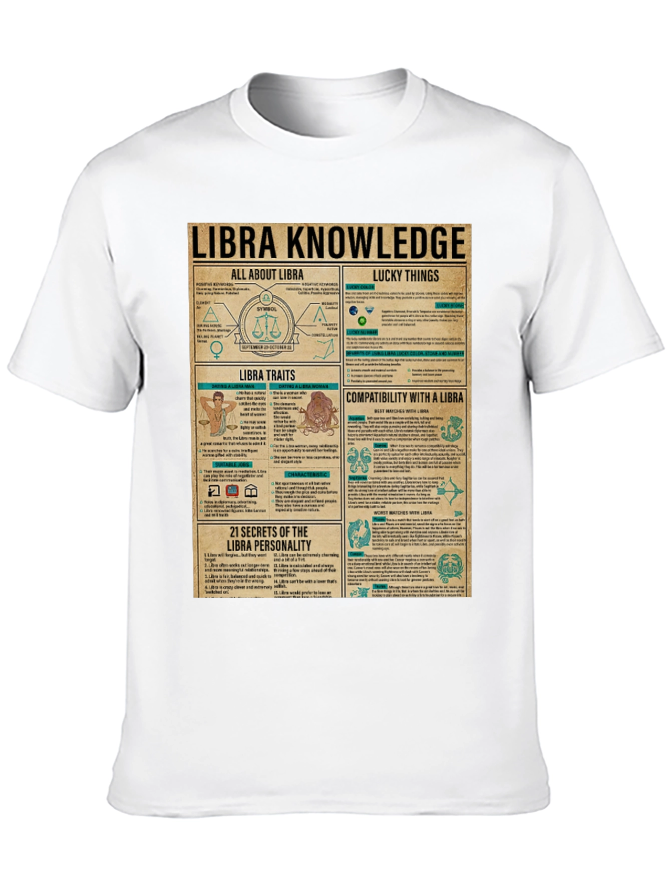 Libra Knowledge T-Shirt: Zodiac Sign Tee