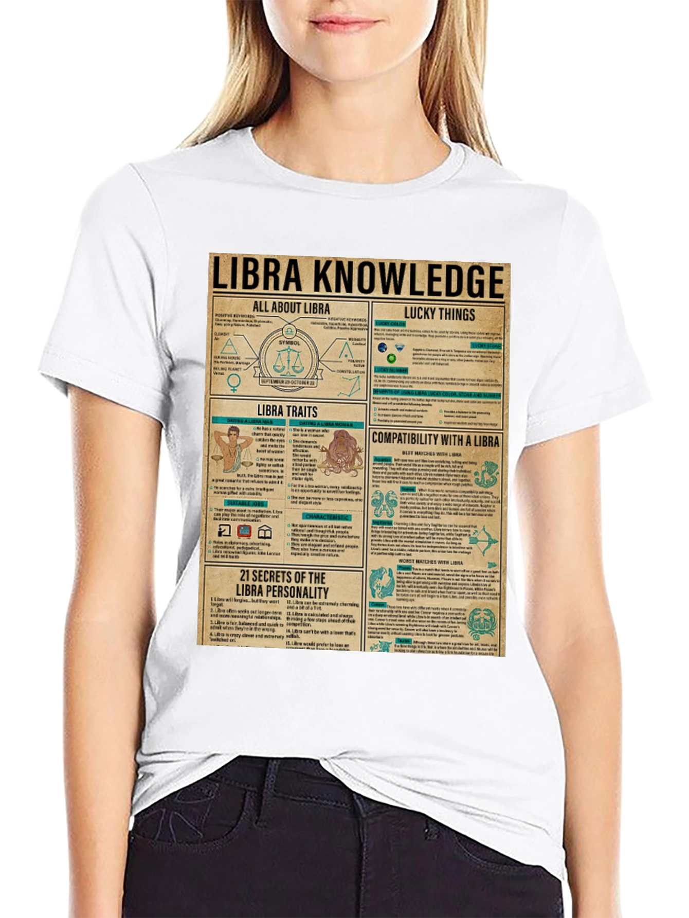 Libra Knowledge T-Shirt: Zodiac Sign Tee