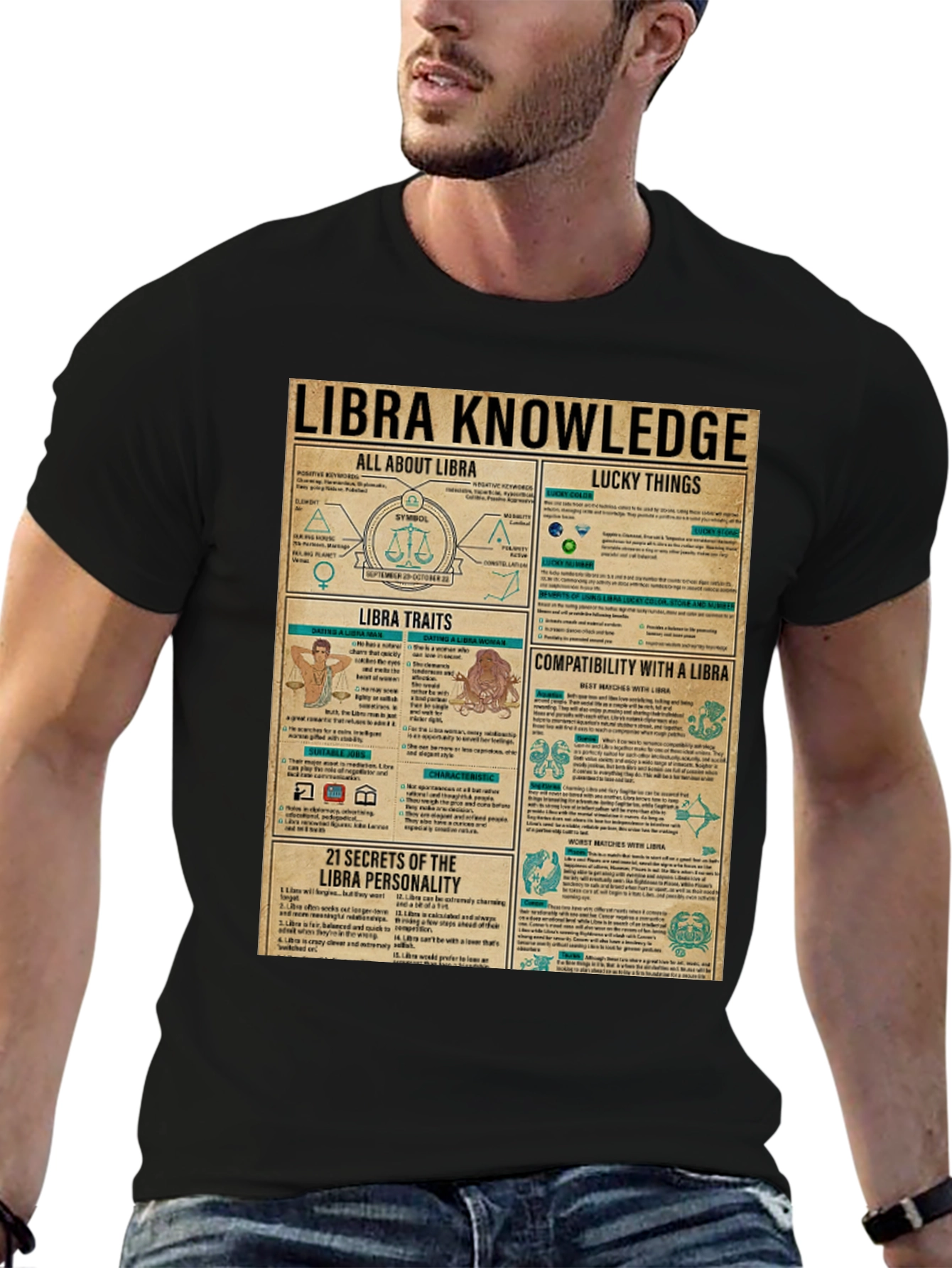 Libra Knowledge T-Shirt: Zodiac Sign Tee
