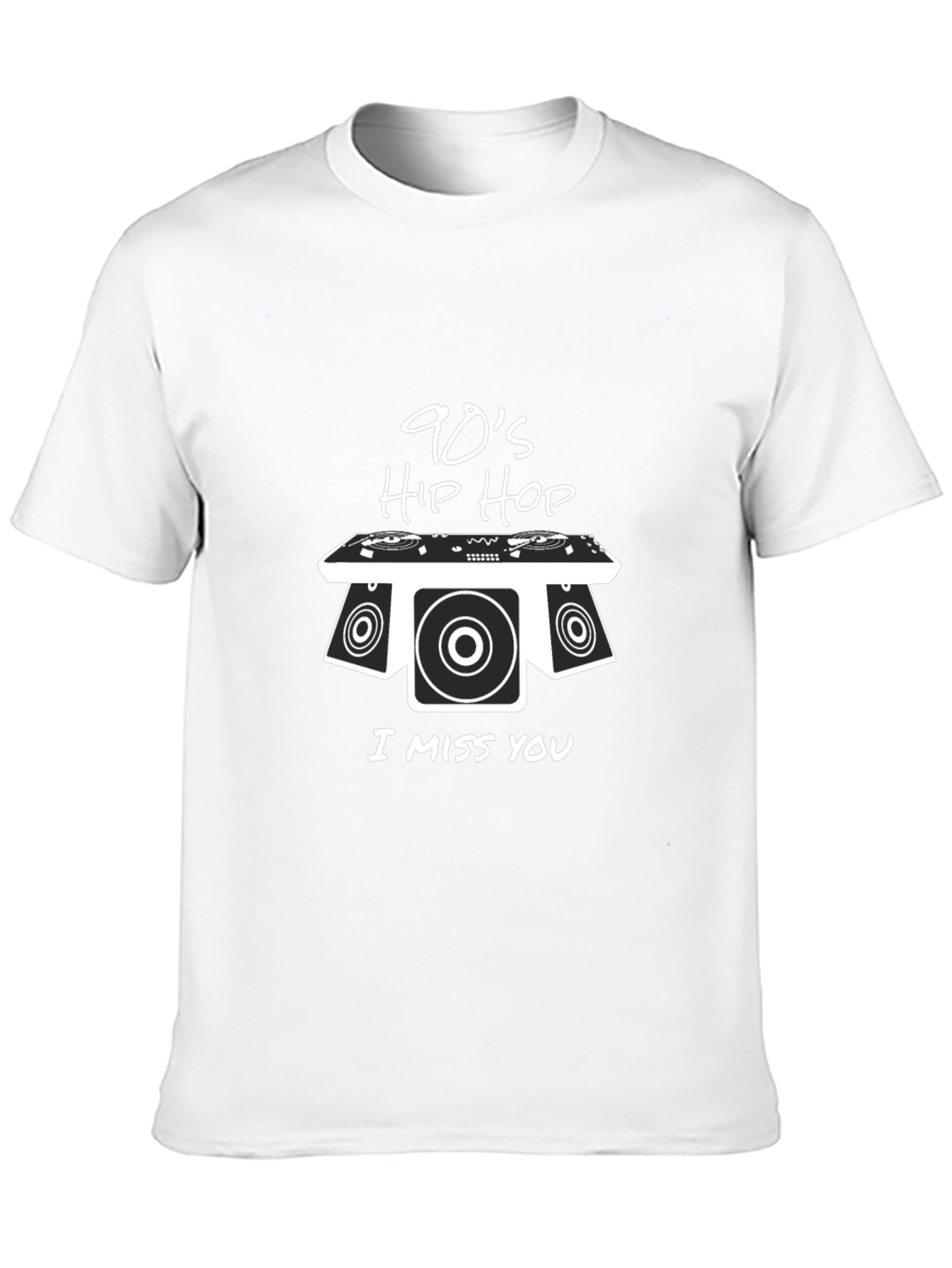 90s Hip Hop I Miss You T-Shirt - Black