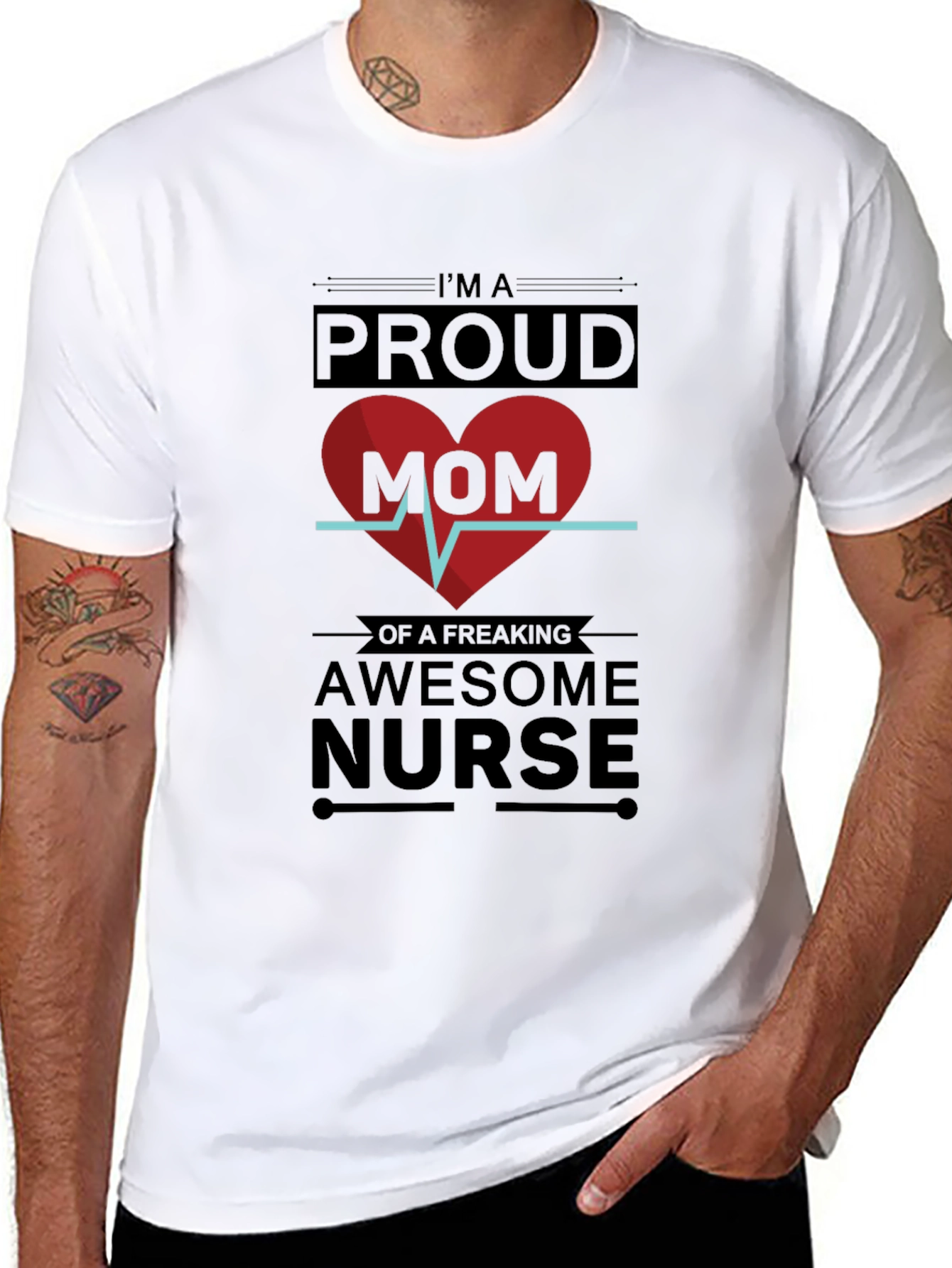 Proud Mom Awesome Nurse T-Shirt
