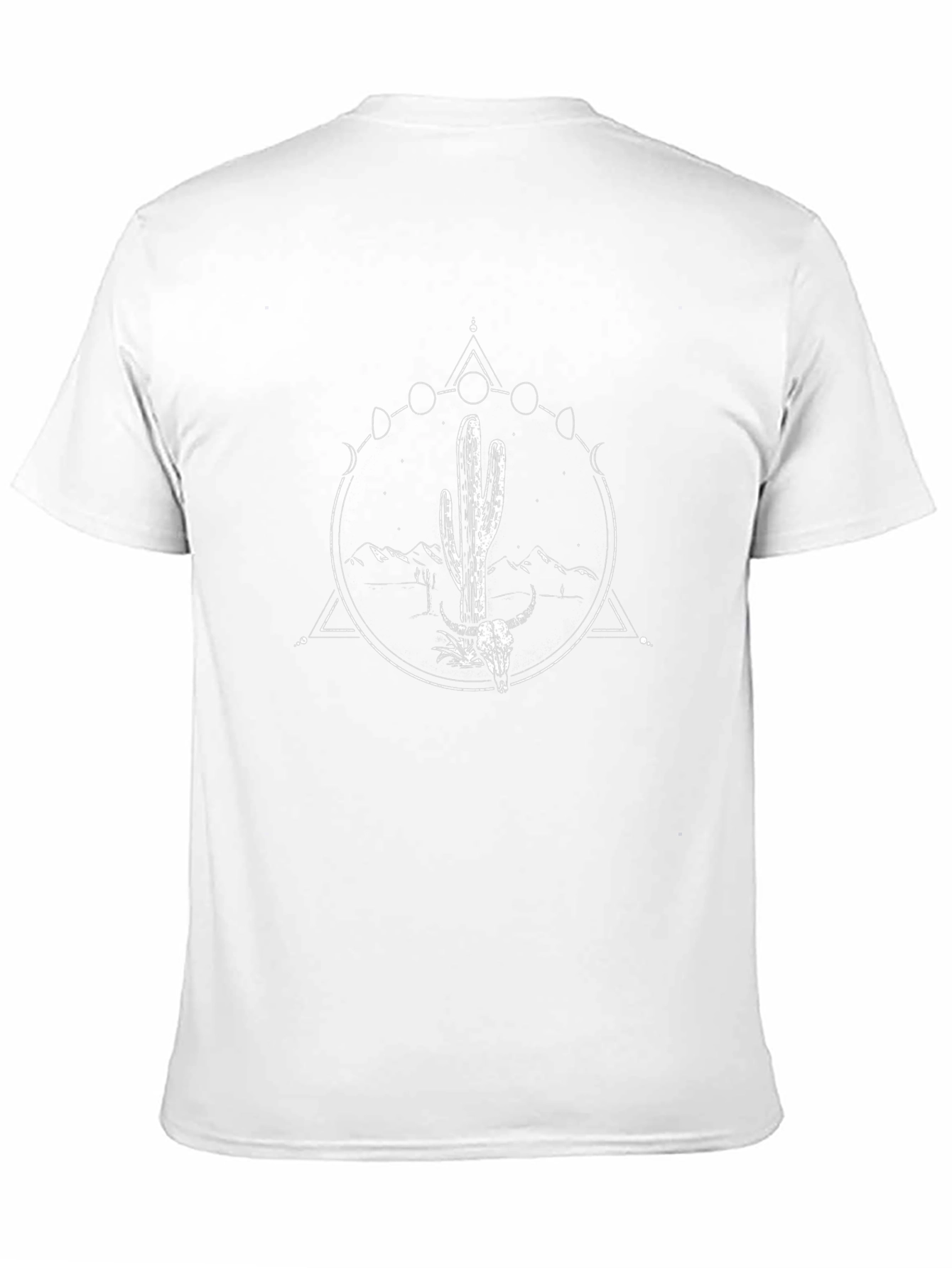 Desert Moon Cactus Graphic Tee - Black