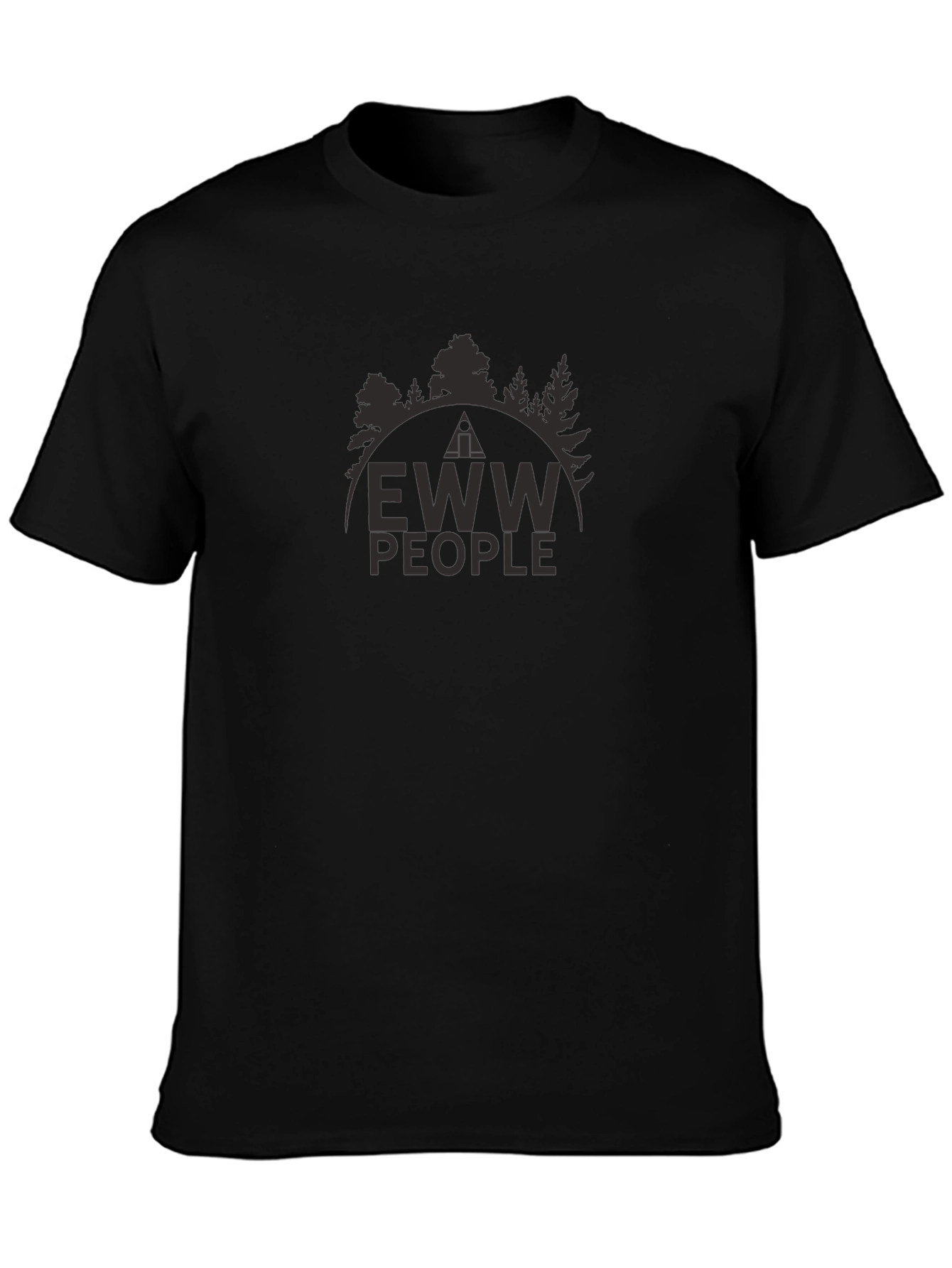 EWW People Camping Graphic Tee - Black Cotton T-Shirt