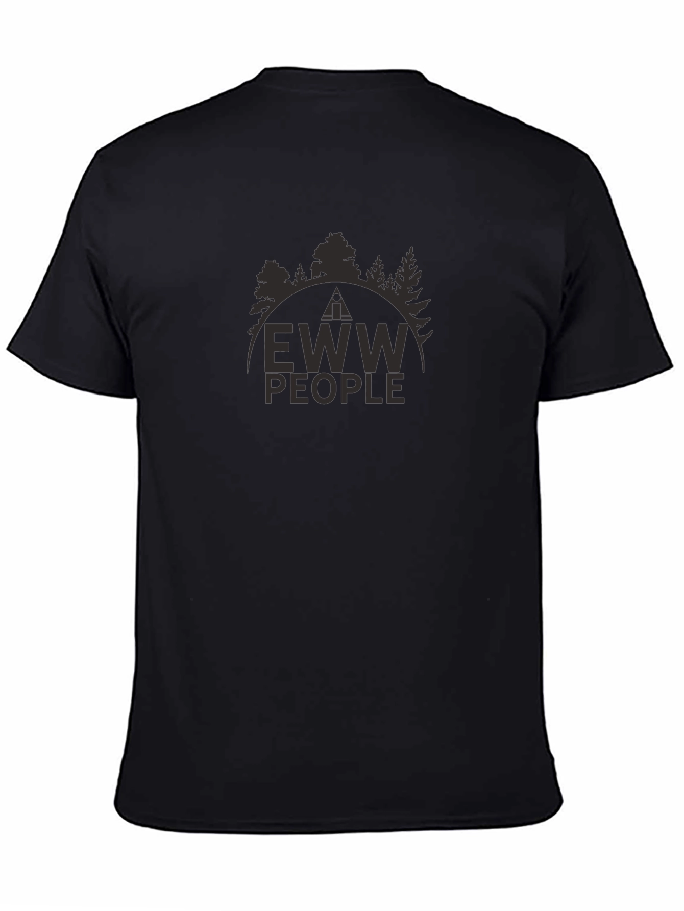 EWW People Camping Graphic Tee - Black Cotton T-Shirt