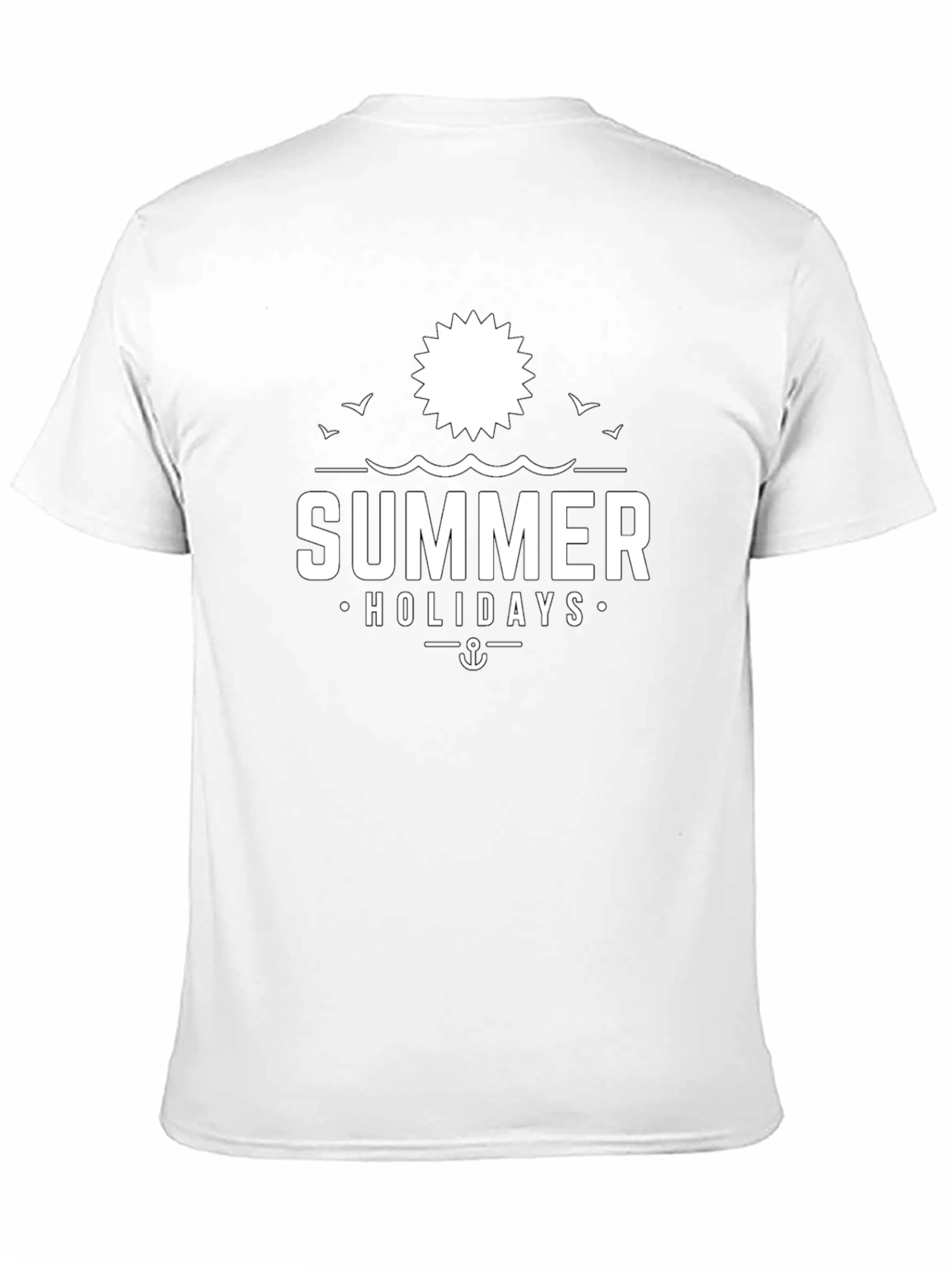 Summer Holidays Black Graphic Tee