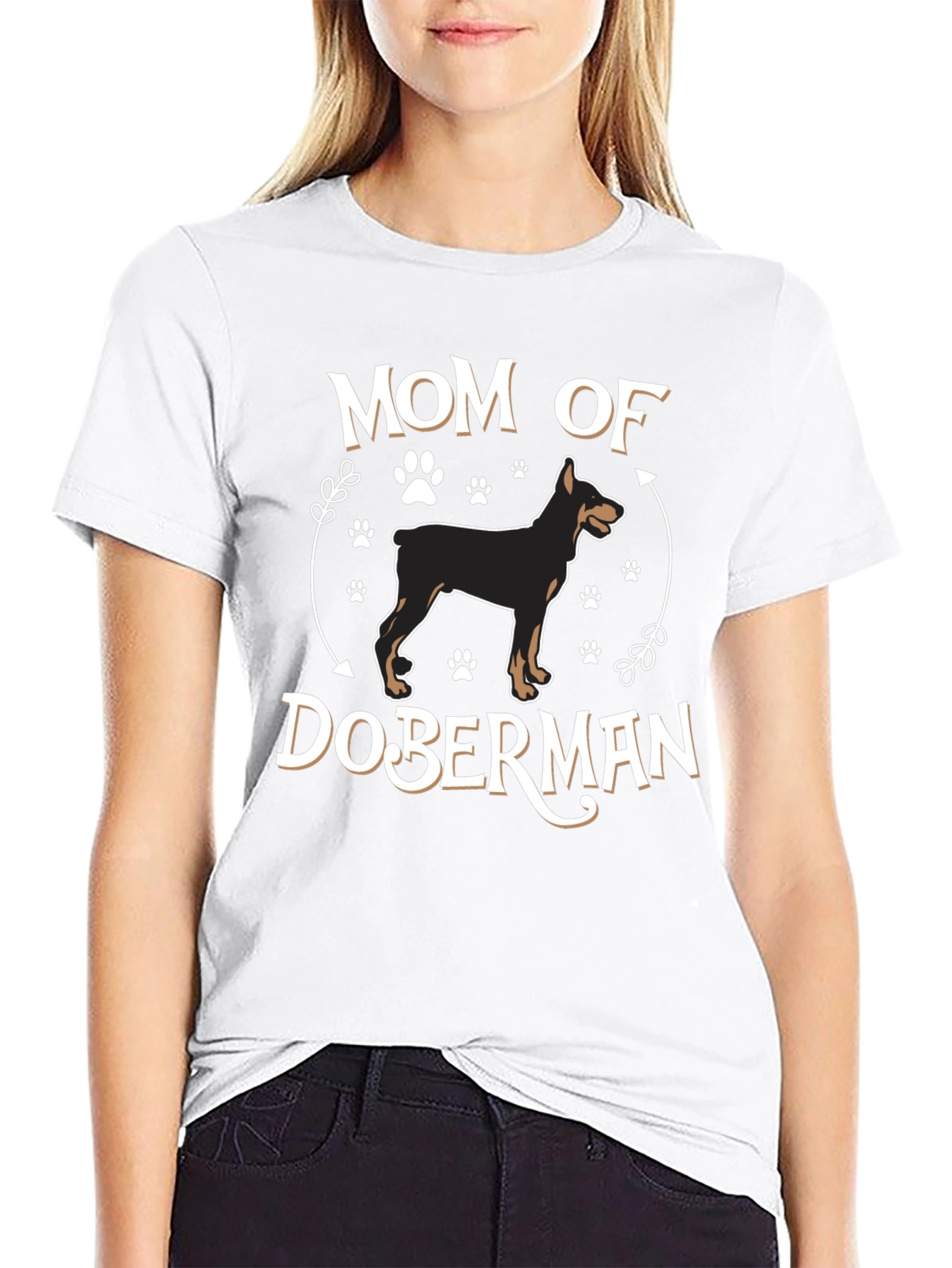 Mom of Doberman T-Shirt Dog Lover Tee