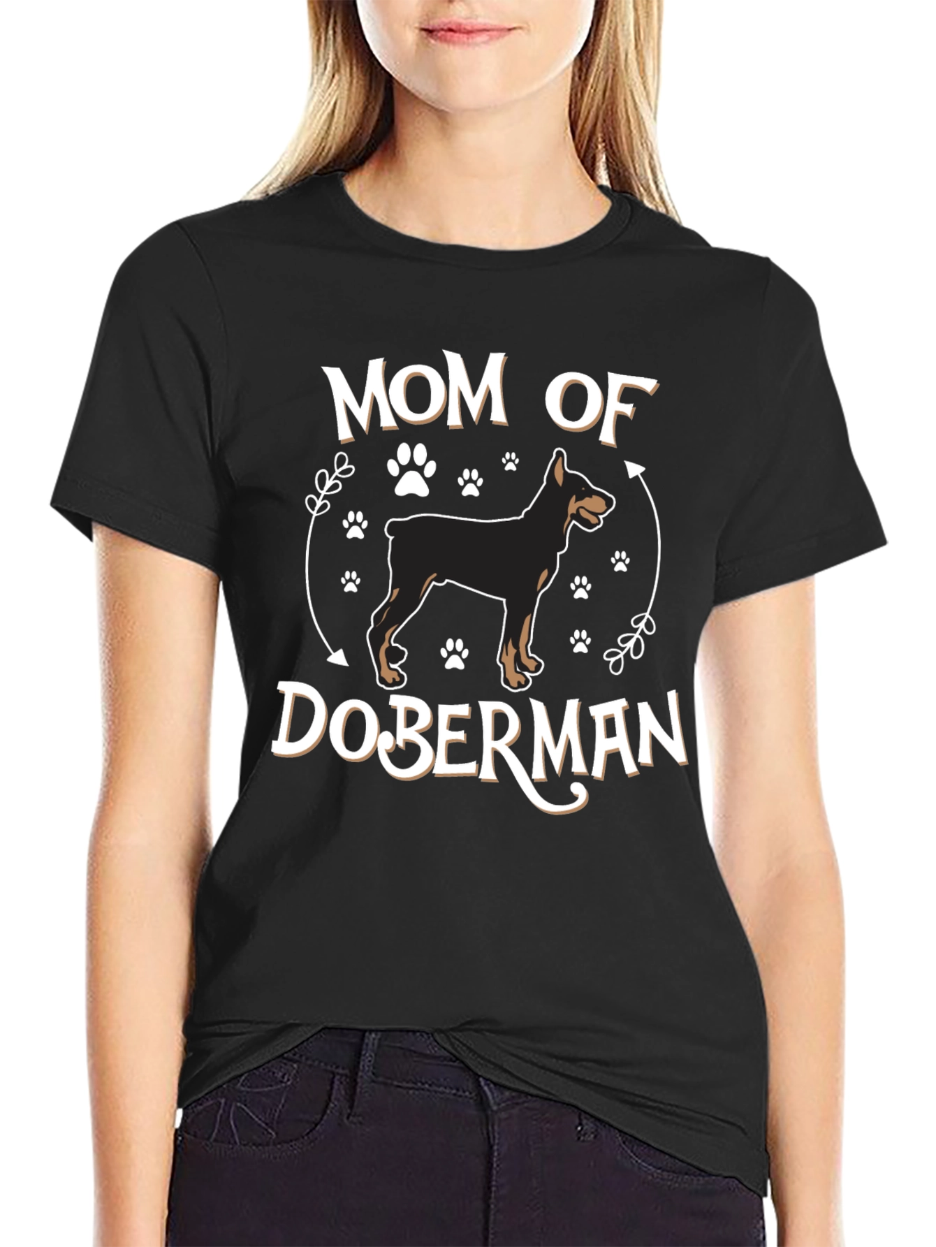 Mom of Doberman T-Shirt Dog Lover Tee
