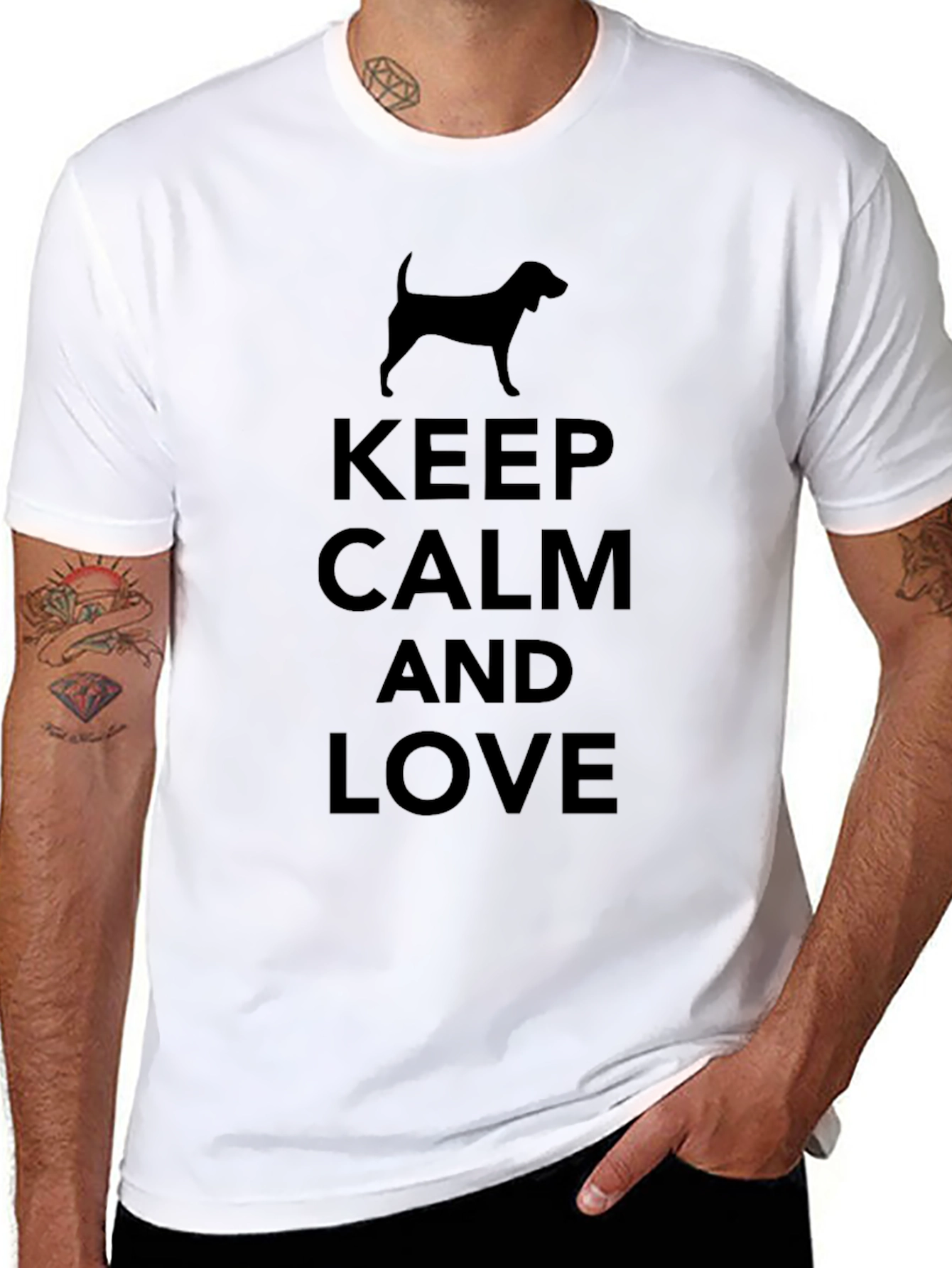 Keep Calm and Love Dogs Graphic Tee