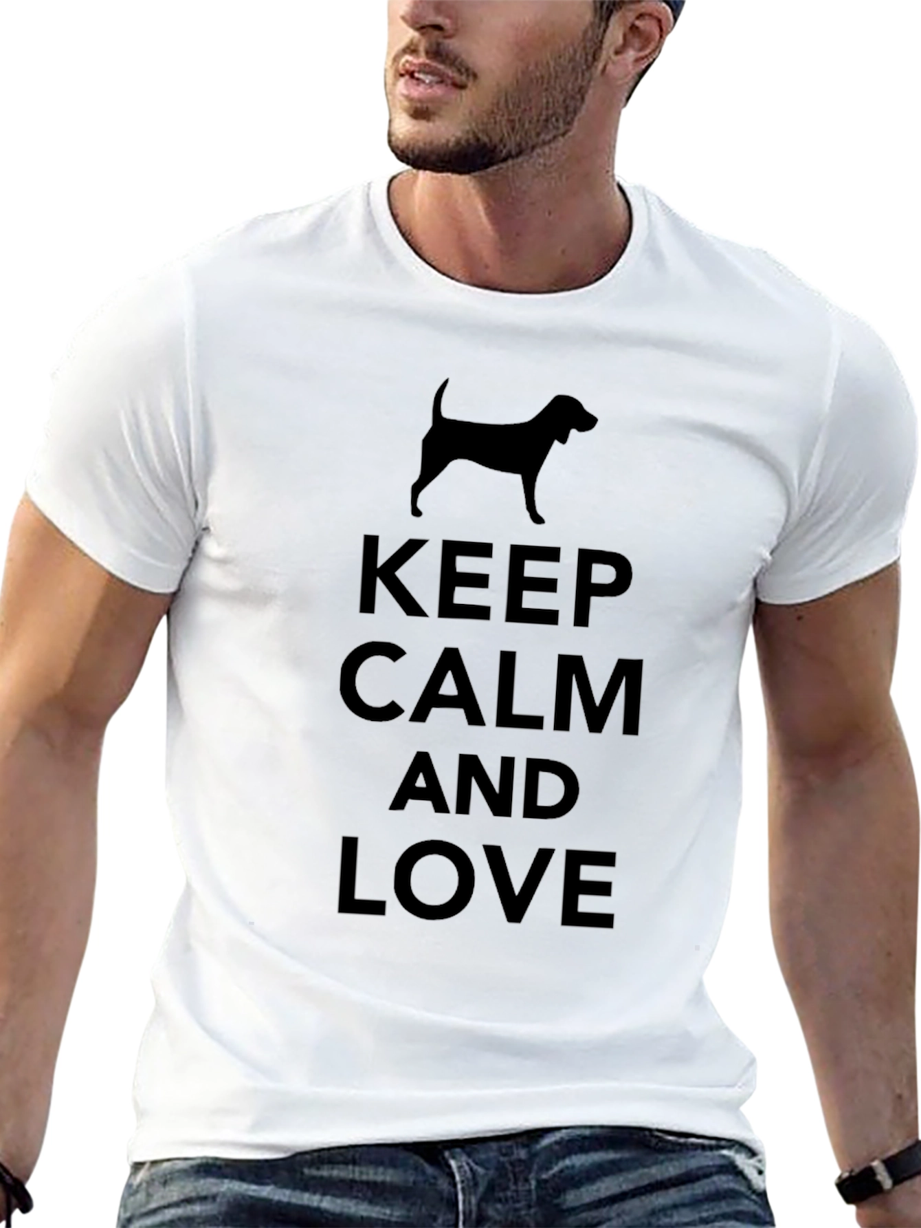 Keep Calm and Love Dogs Graphic Tee